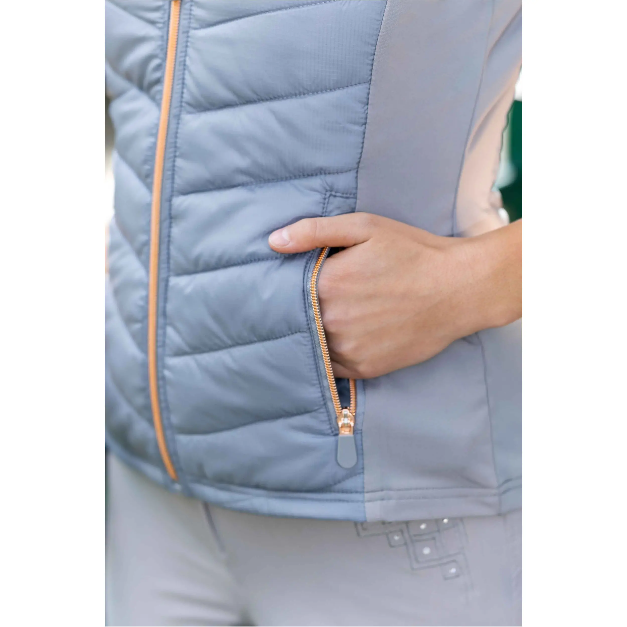 Kinder Jersey-/Nylonweste BASEL STYLE grau/rosegold