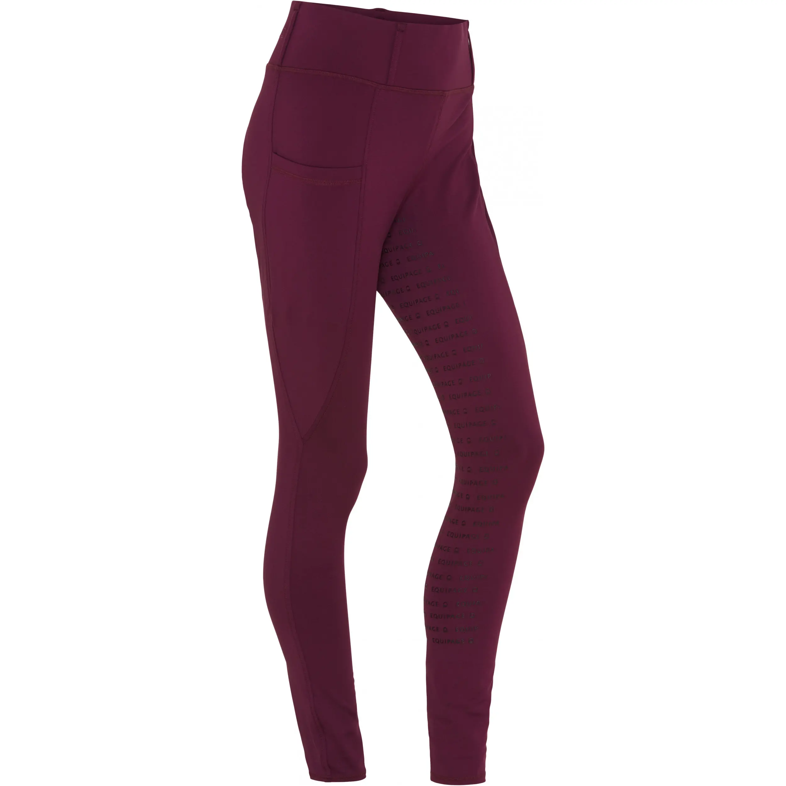 Damen Reitleggings Silikon Vollbesatz KENDRA italian plum