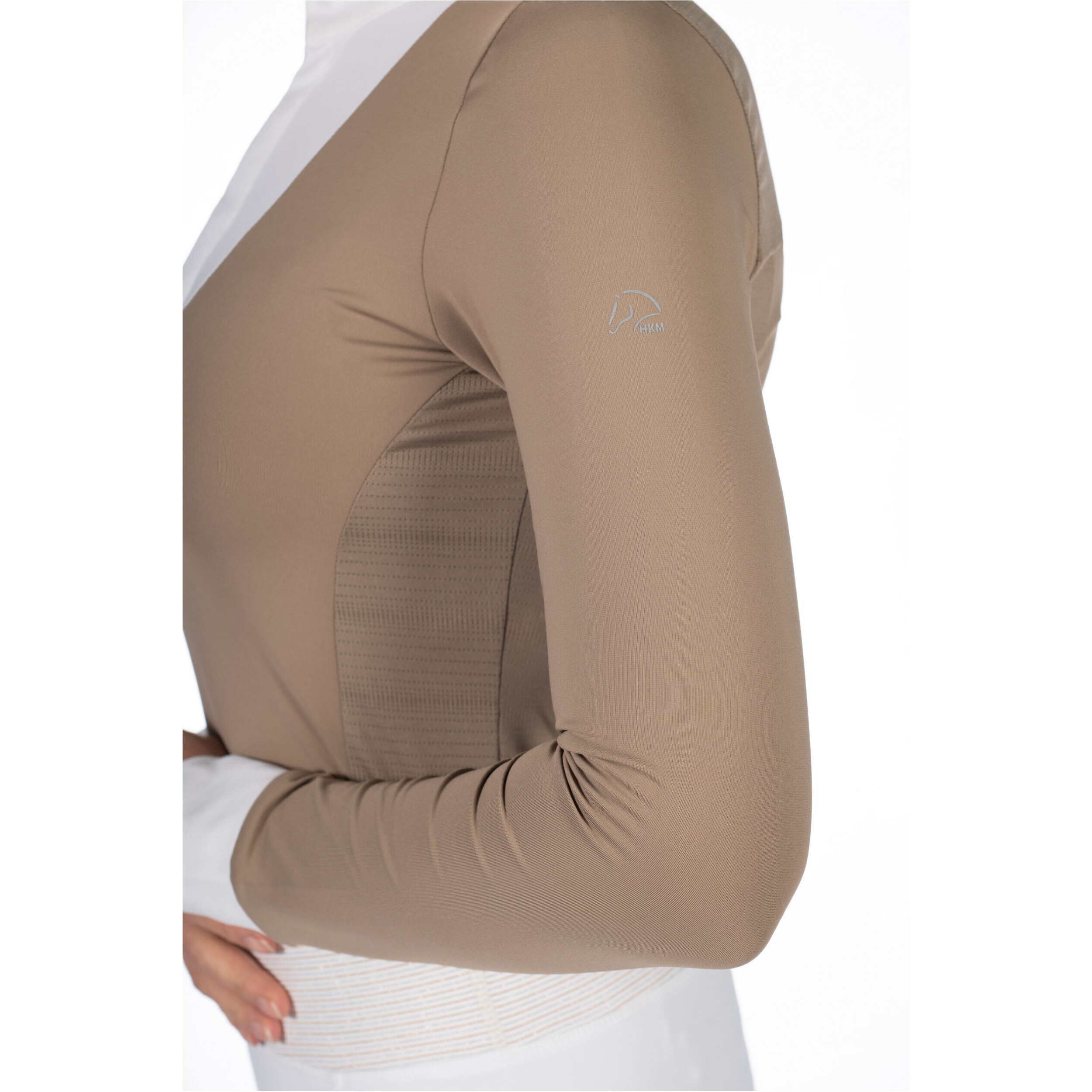 Damen Turniershirt Langarm VIRGINIA taupe