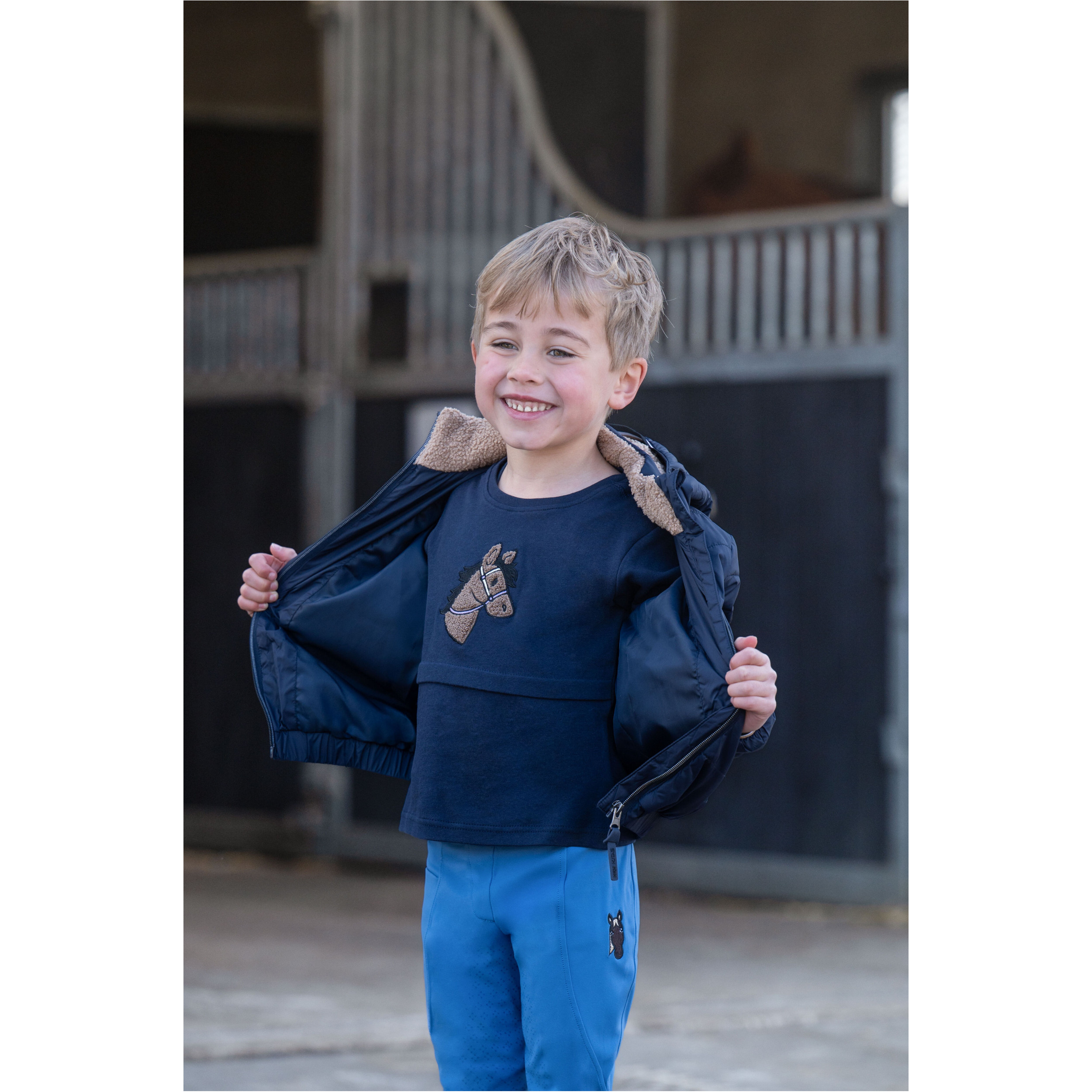 Kinder Langarmshirt MIA dunkelblau