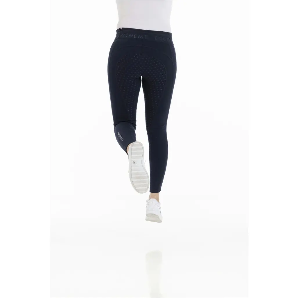 Damen Reitleggings Silikon Vollbesatz PAMELA Bio-Baumwolle marineblau