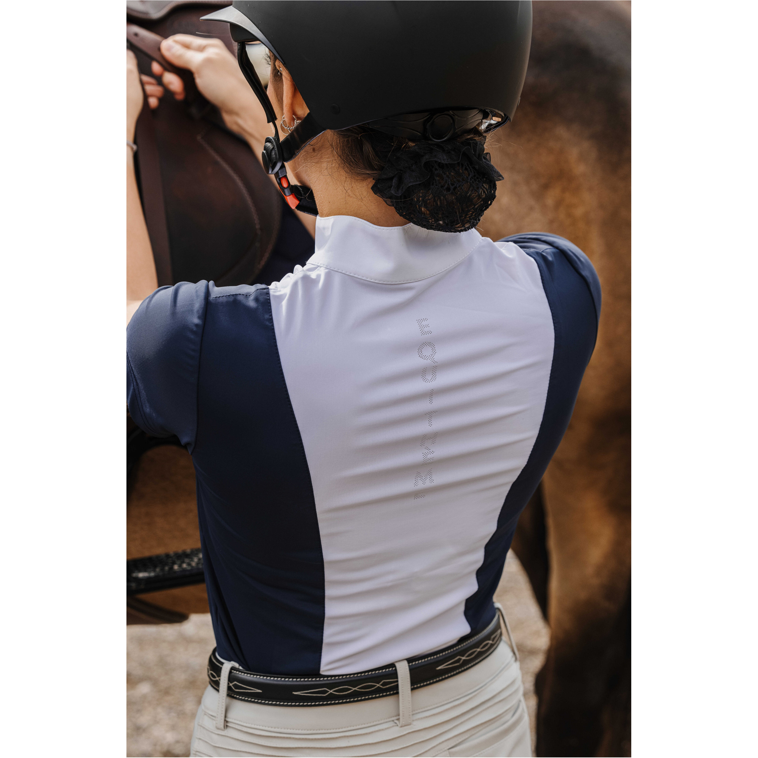 Damen Turnierpolo mit Reißverschluss vorne Tokyo navy 