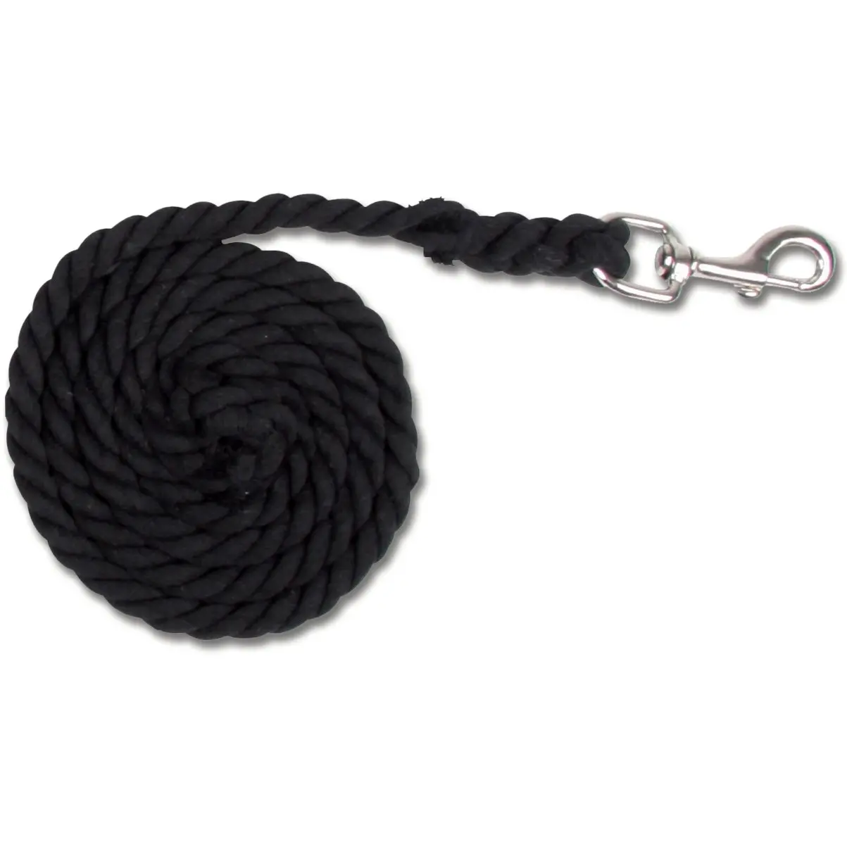 Führstrick mit Karabinerhaken COTTON schwarz 180cm