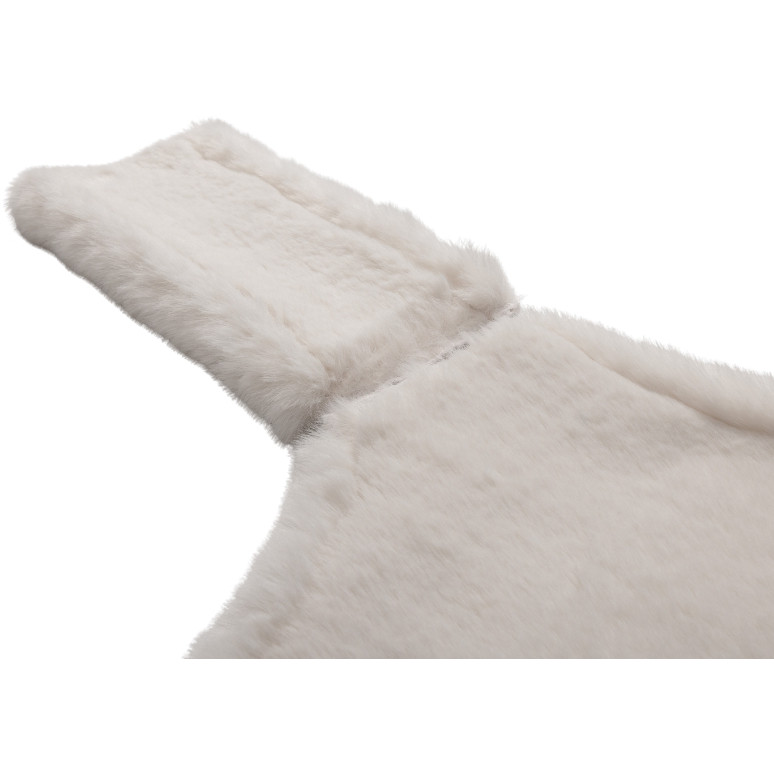 Sattelgurtschoner Kunstfell mit Bauchlatz GUSTAV Vegan natur