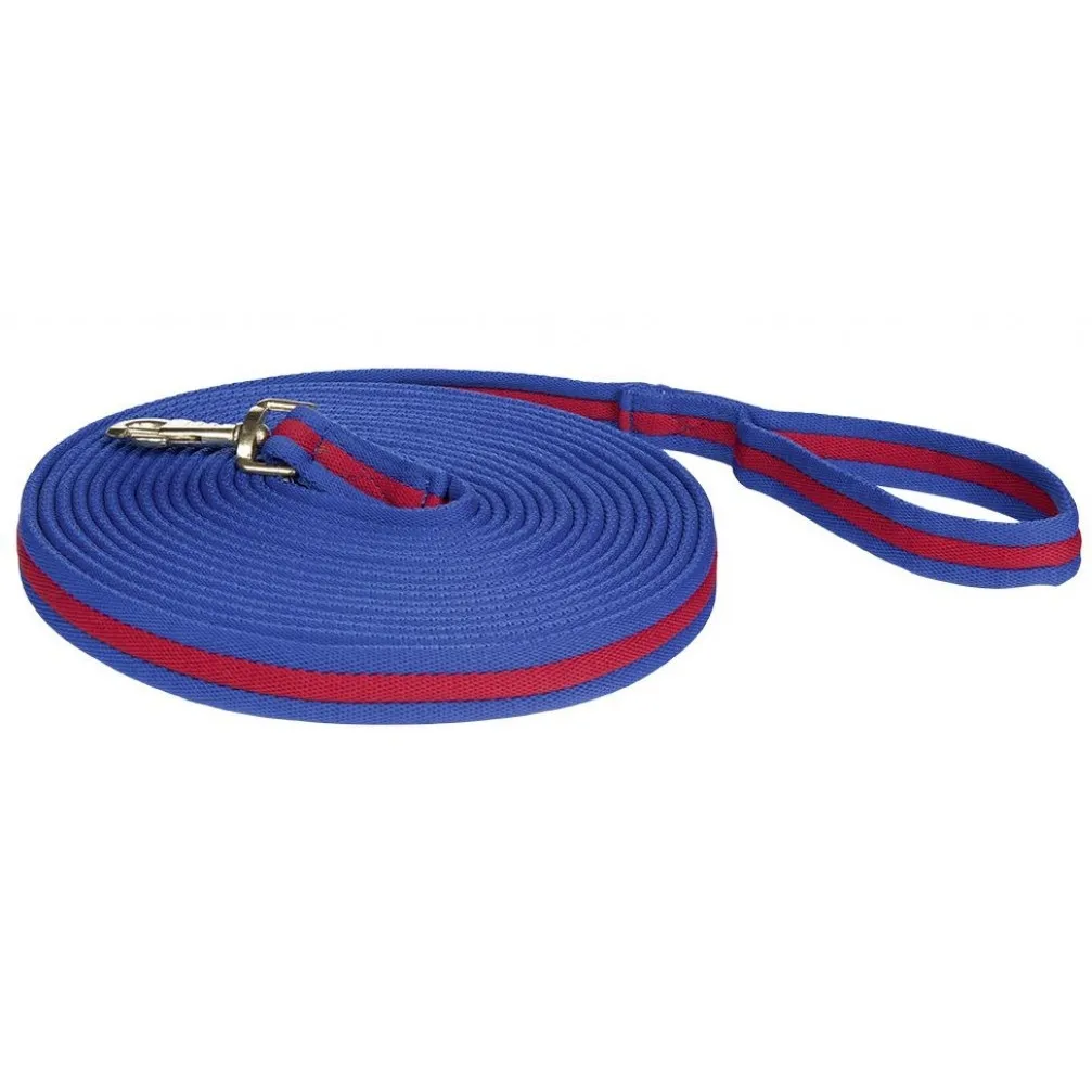 Longe SOFT kornblau/rot 800cm