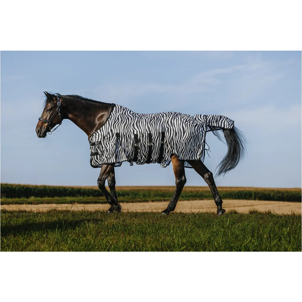 Fliegendecke Zebra BELLY MESH schwarz/weiß