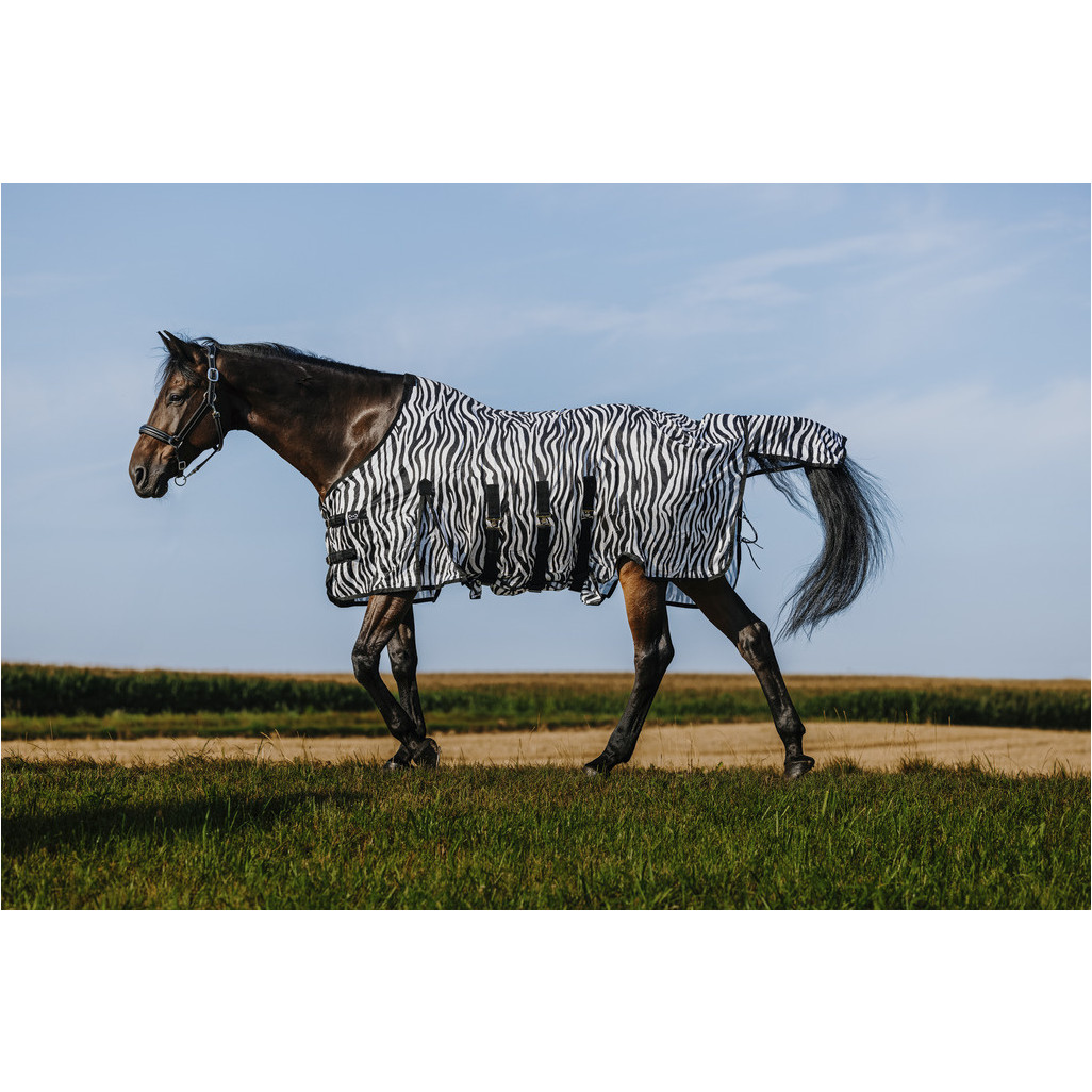 Fliegendecke Zebra BELLY MESH schwarz/weiß