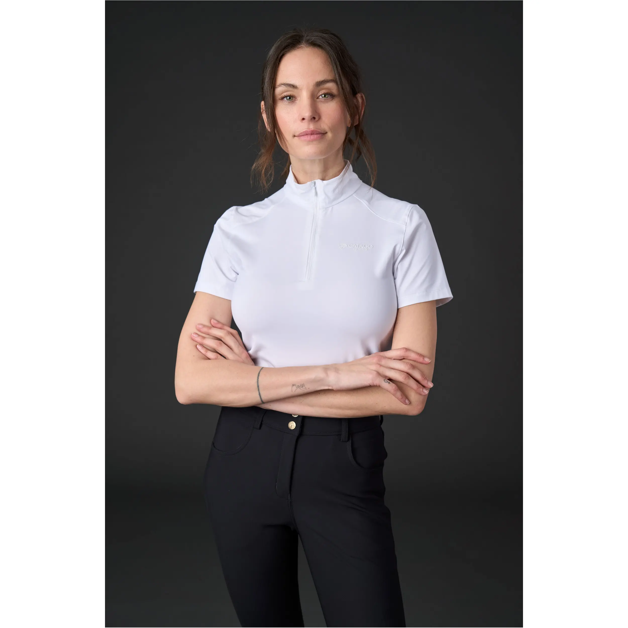 Damen Turniershirt Kurzarm THELMA weiß Damen Turniershirt Kurzarm THELMA weiß