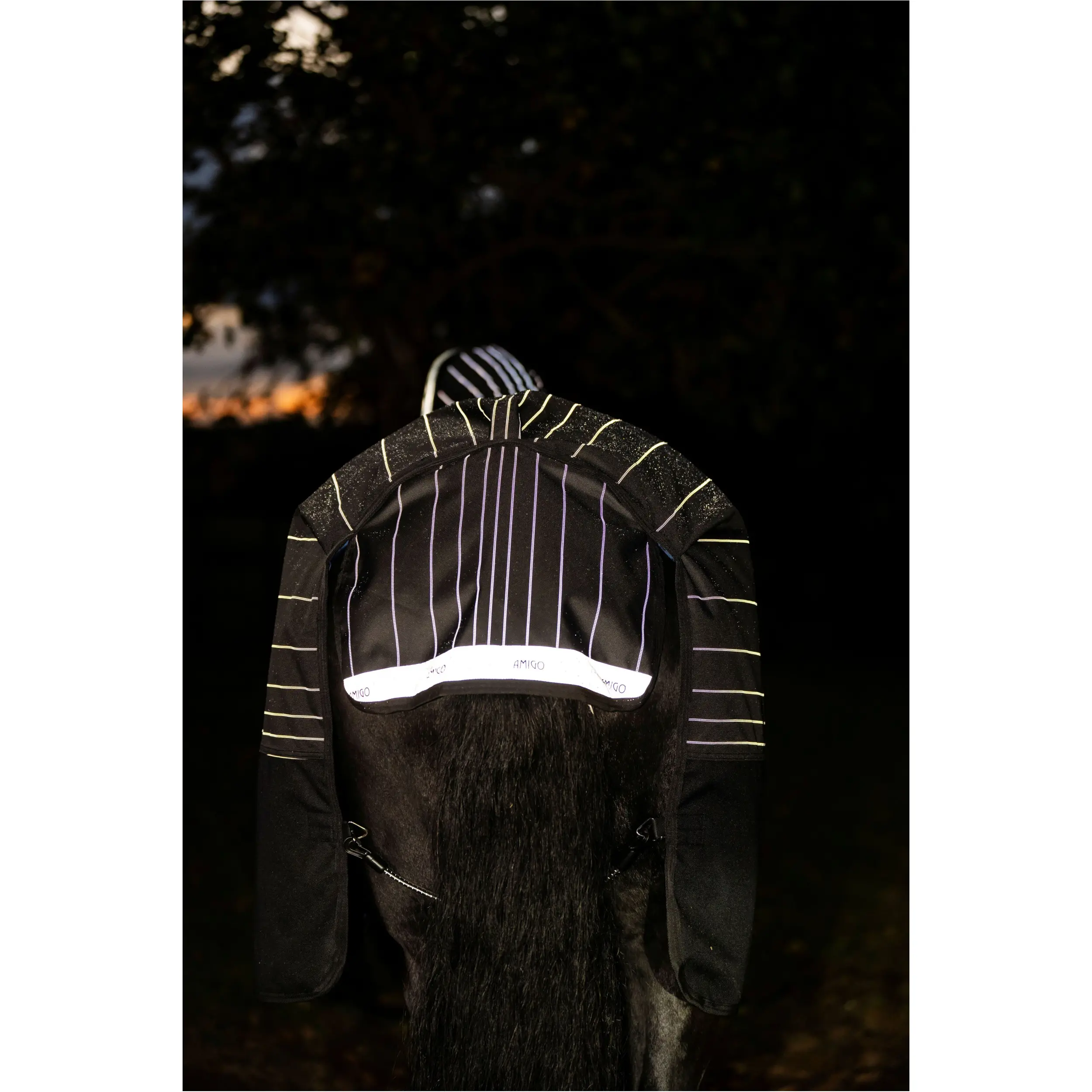 Outdoordecke Halsteil (abnehmbar) 50g Füllung 1200D AMIGO FieldSafe Reflectech Plus black/reflective