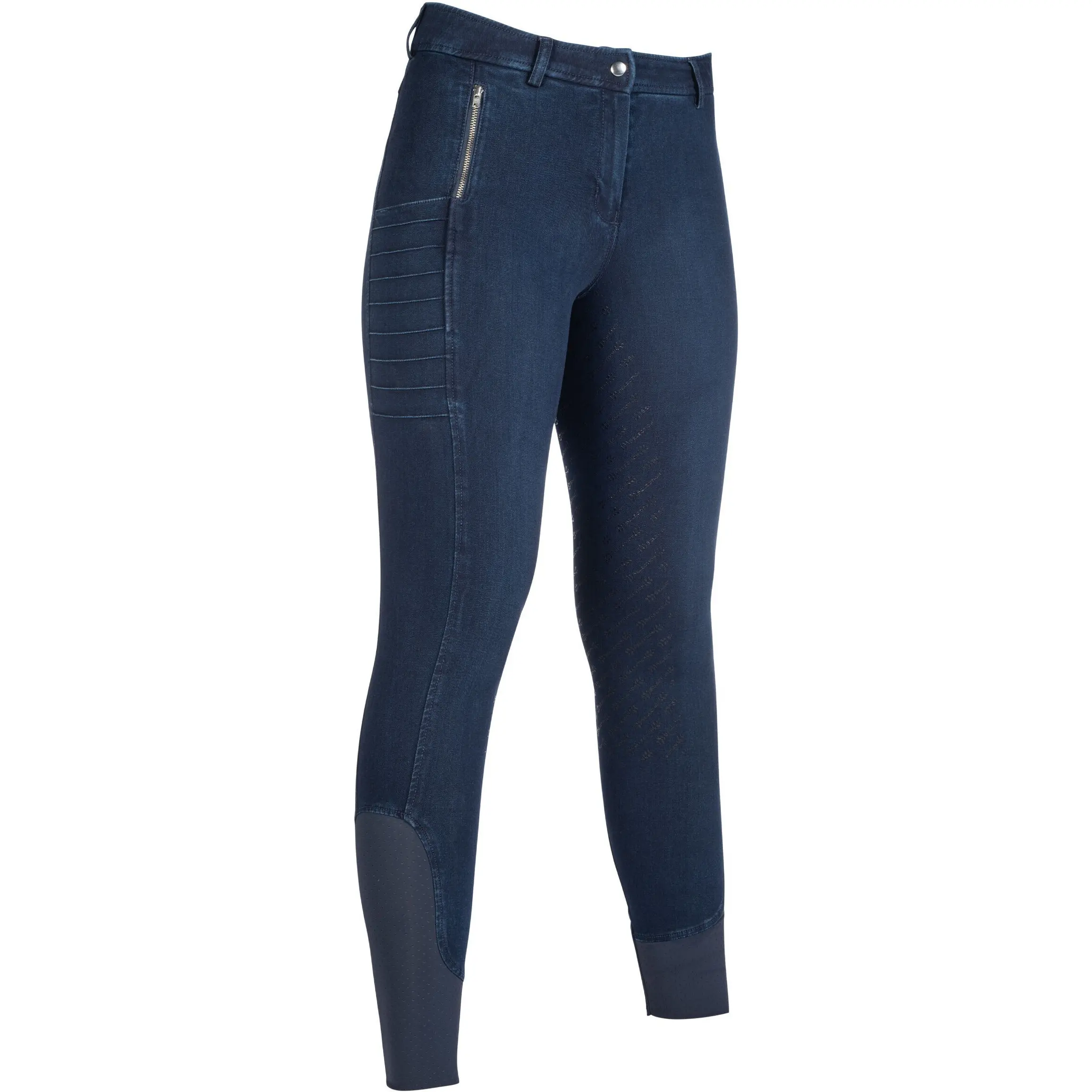 Damen Reithose Silikon Vollbesatz ARUBA DENIM dunkelblau