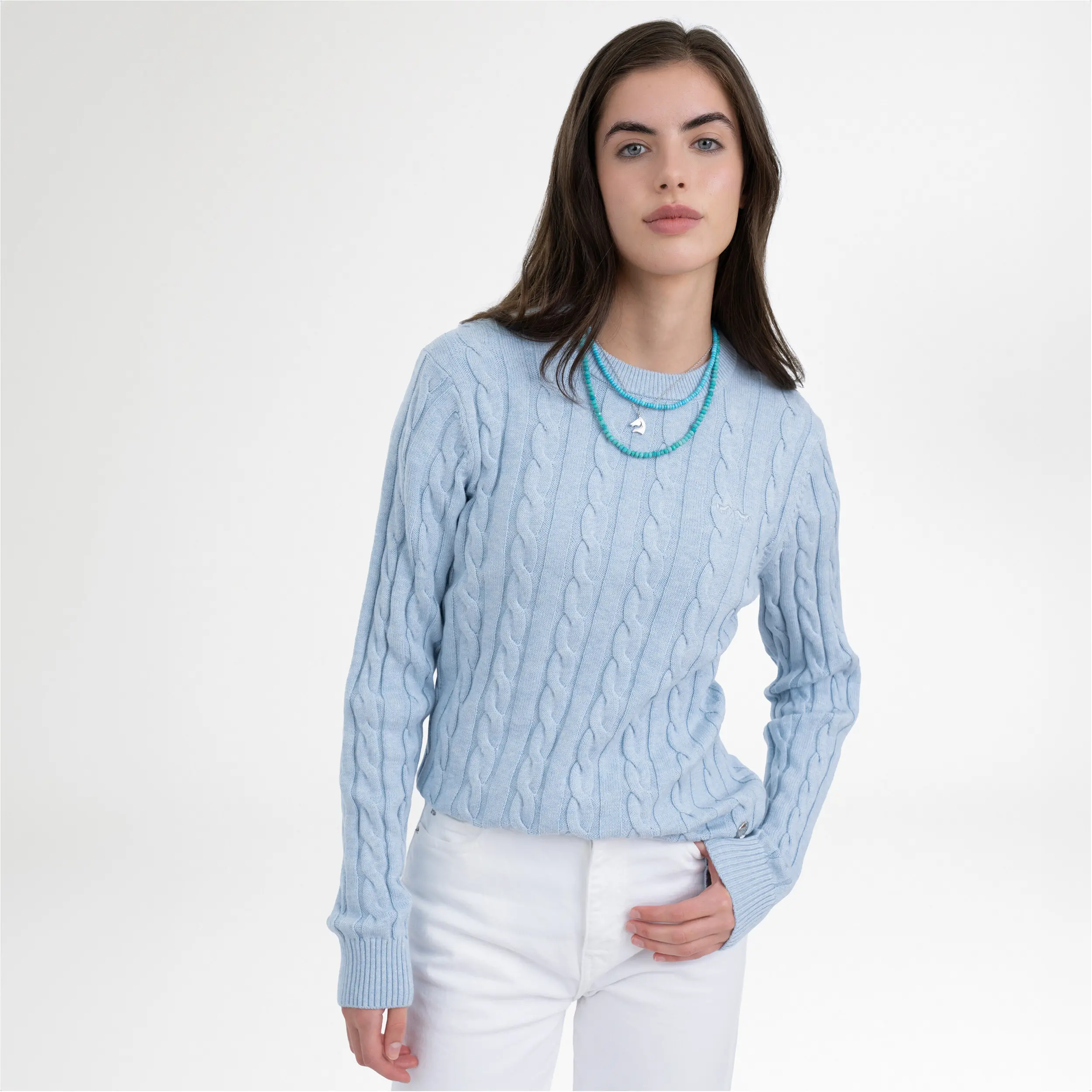 Damen Pullover HVPTally powder blue