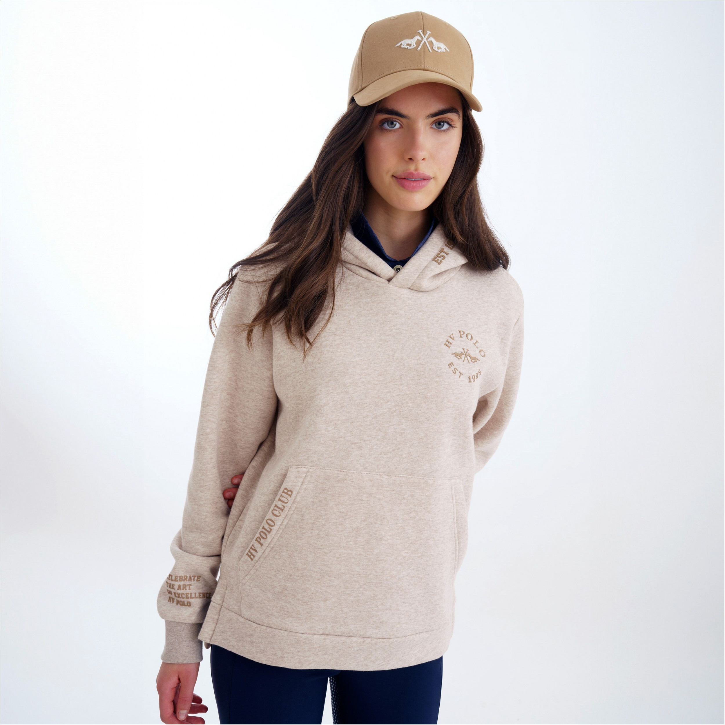 Damen Hoodie HVPBridget natural heather