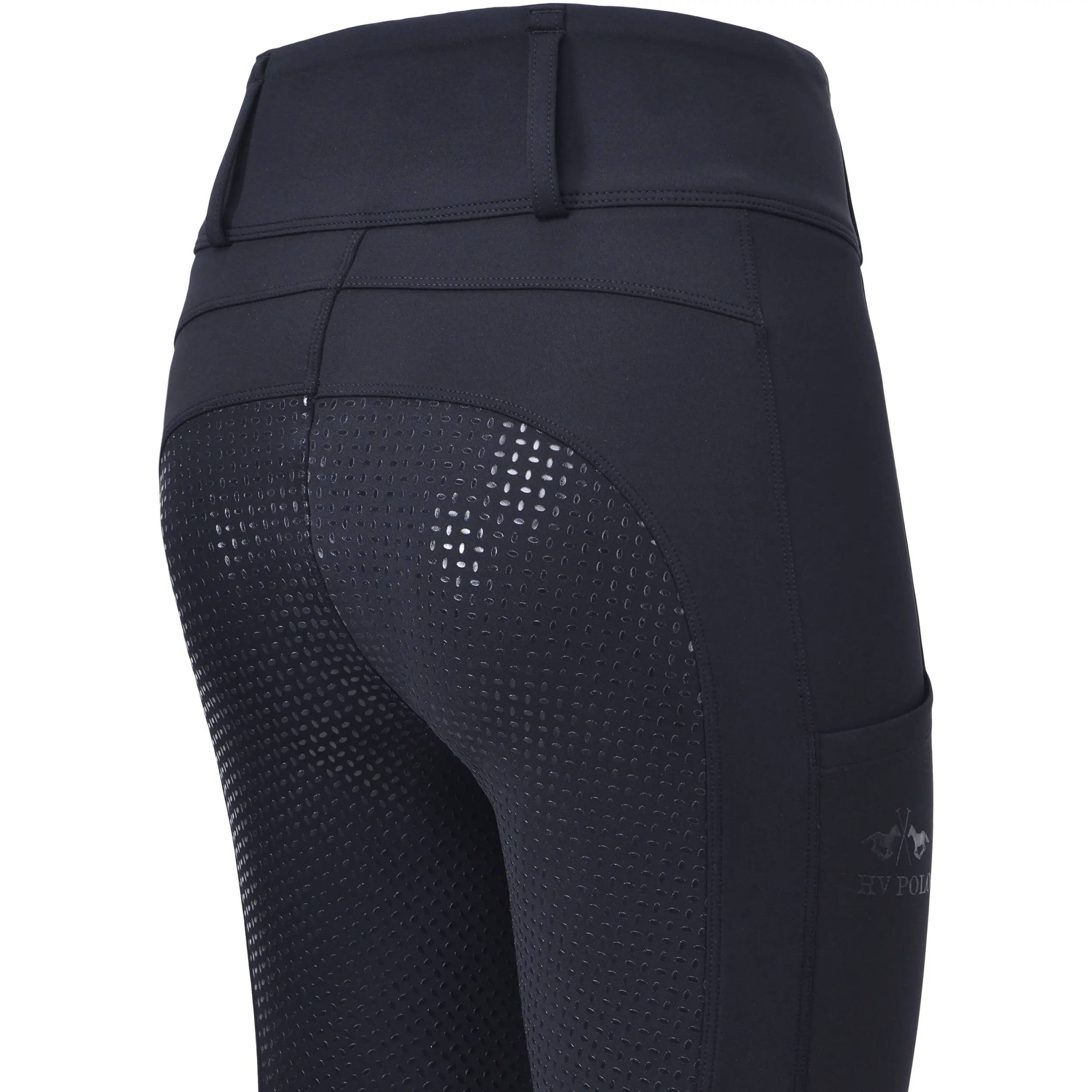 Damen Reitleggings Silikon Vollbesatz HVPManou schwarz