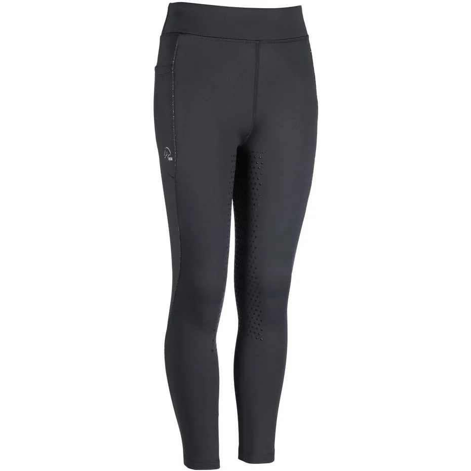 Kinder Reitleggings Silikon Vollbesatz ALICE schwarz