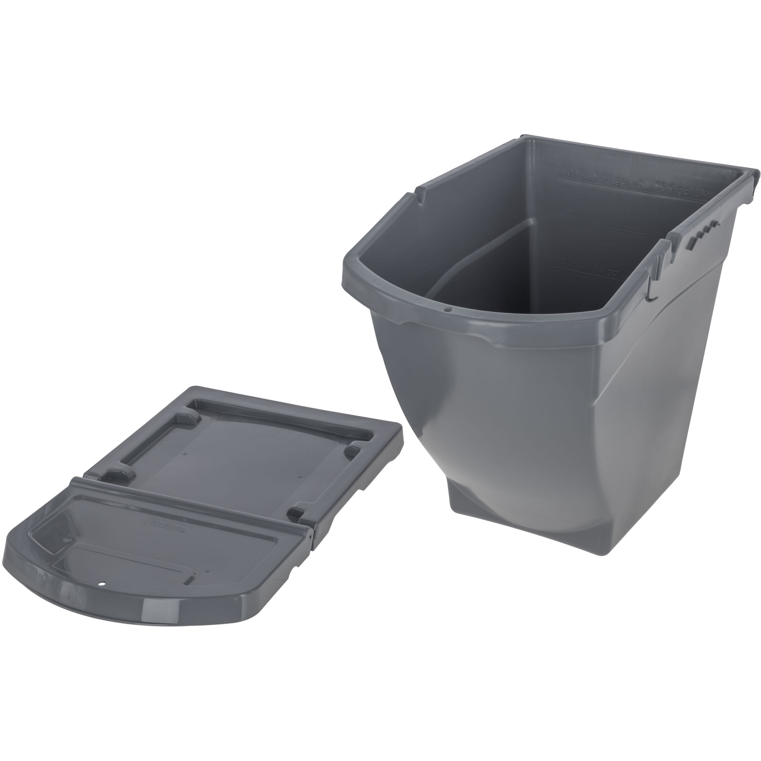 Futterbox stapelbar mit Deckel grau 40l