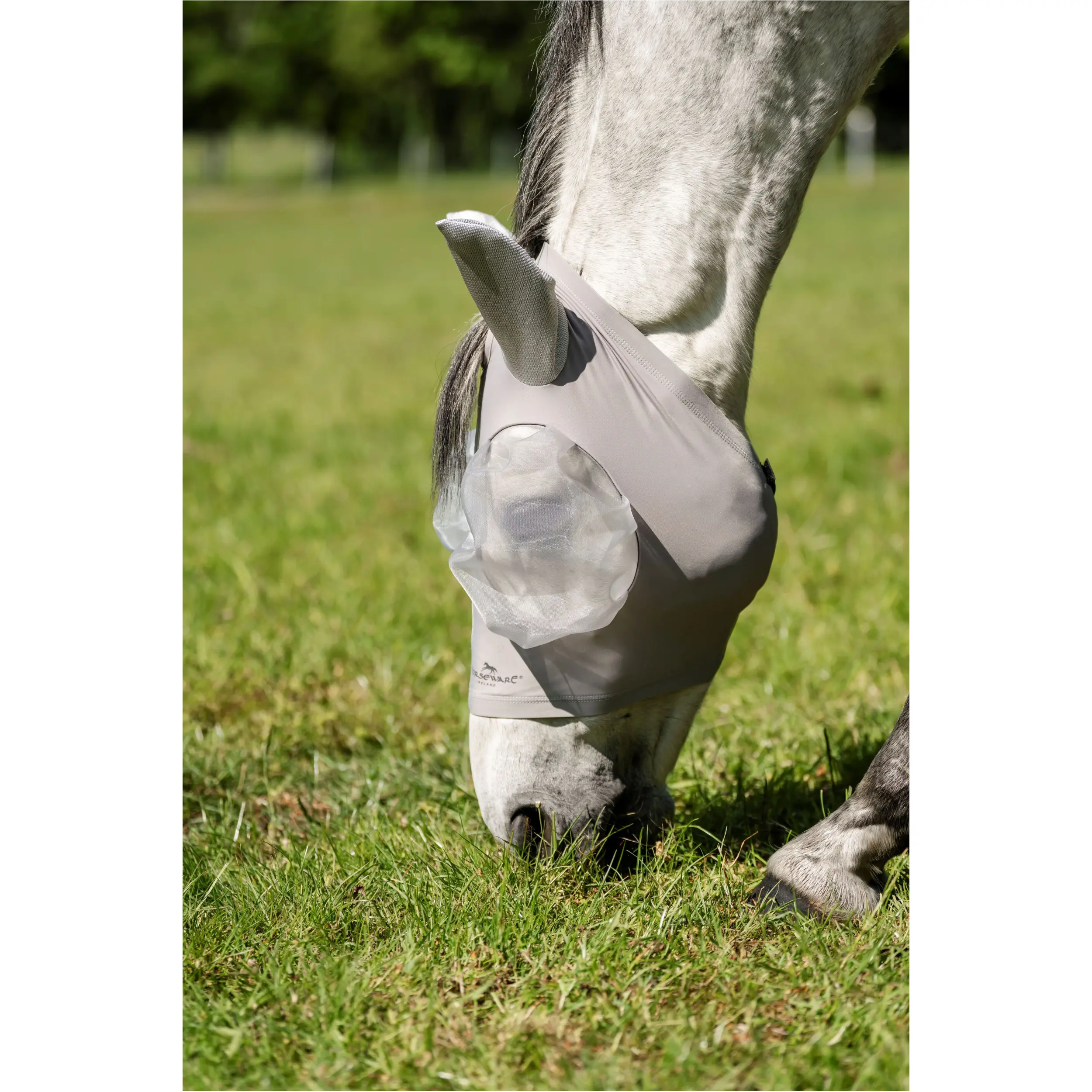 Fliegenmaske AMIGO Defense Flymask silver