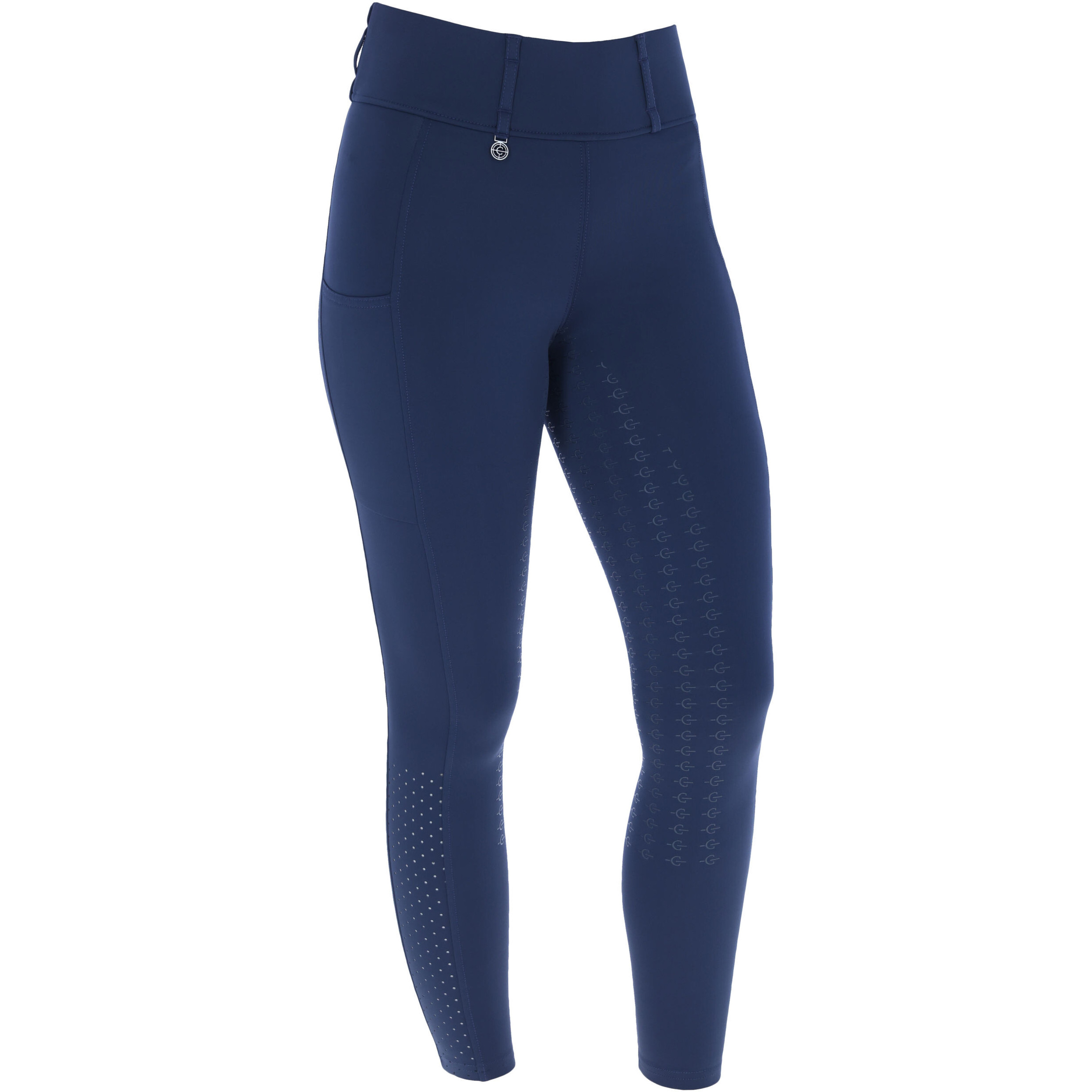 Damen Reitleggings Silikon Vollbesatz COMPRESSION F/S 2025 dark navy