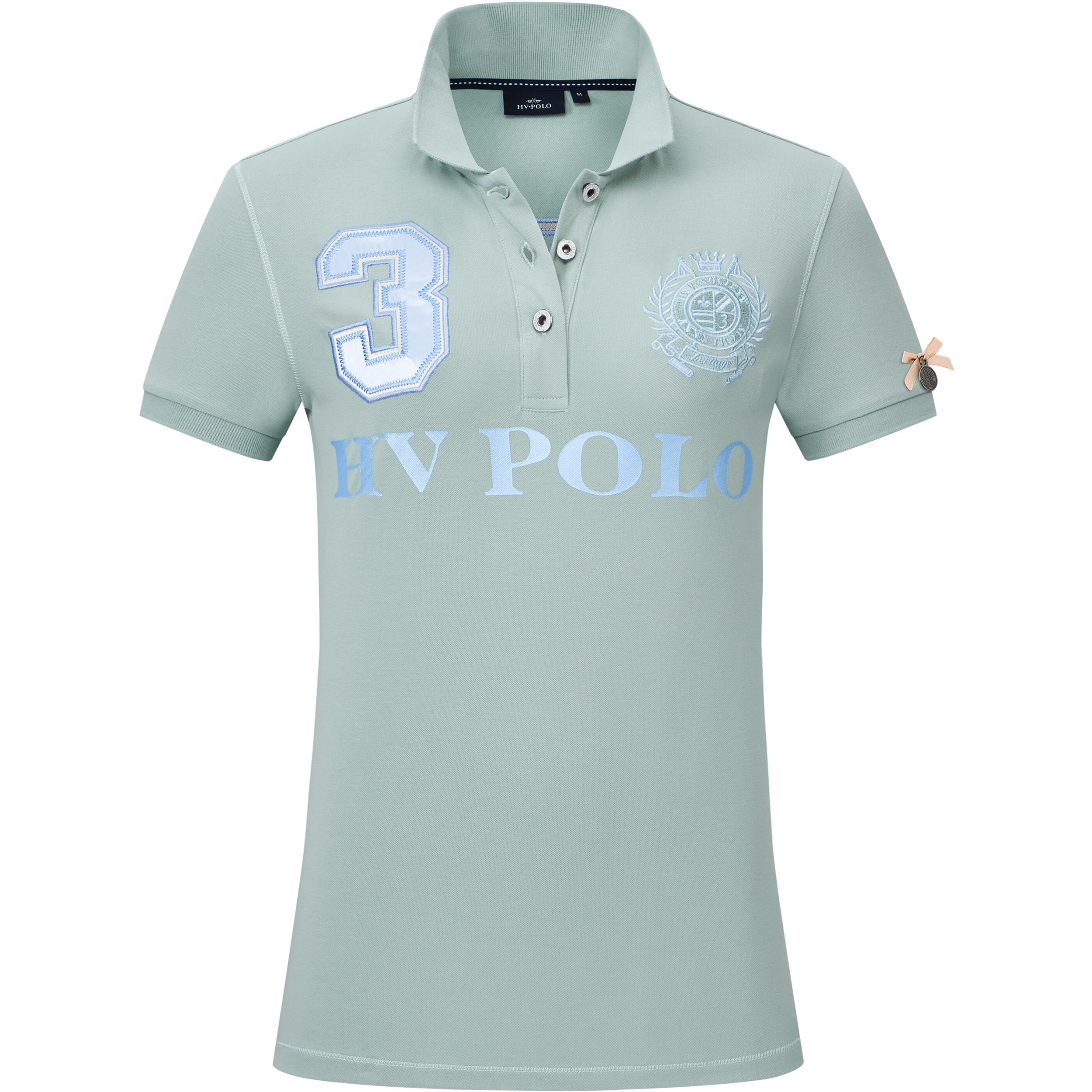 Damen Poloshirt HVPFavouritas EQ aqua sky