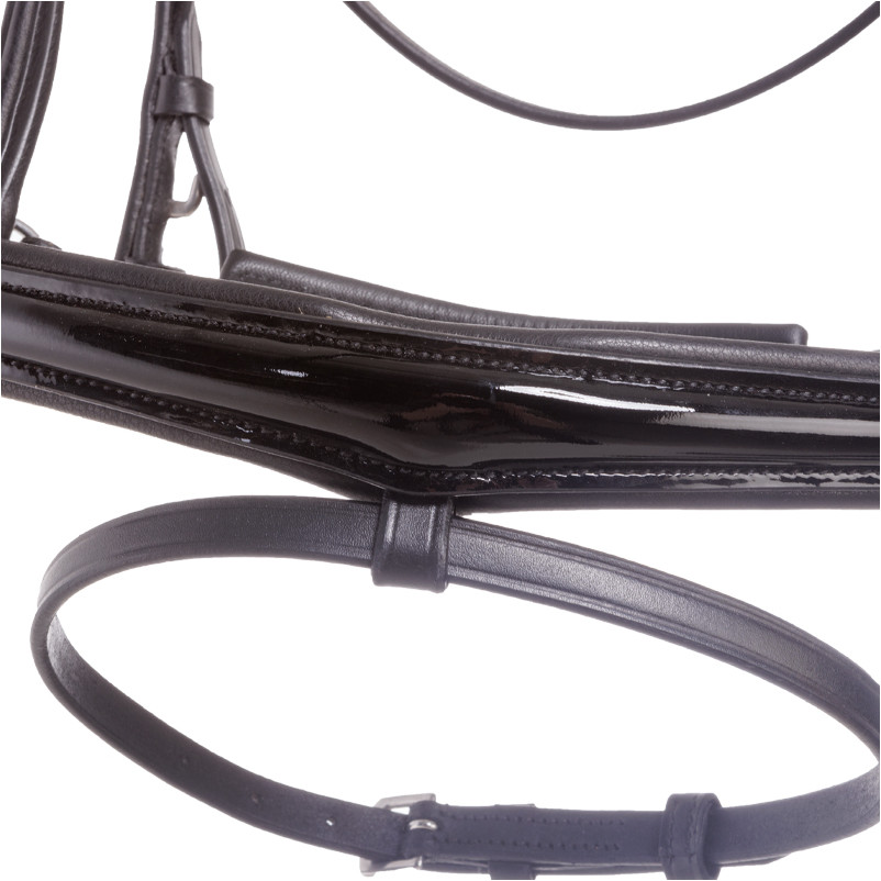 Trensenzaum englisch kombiniert IVANA schwarz lack/schwarz