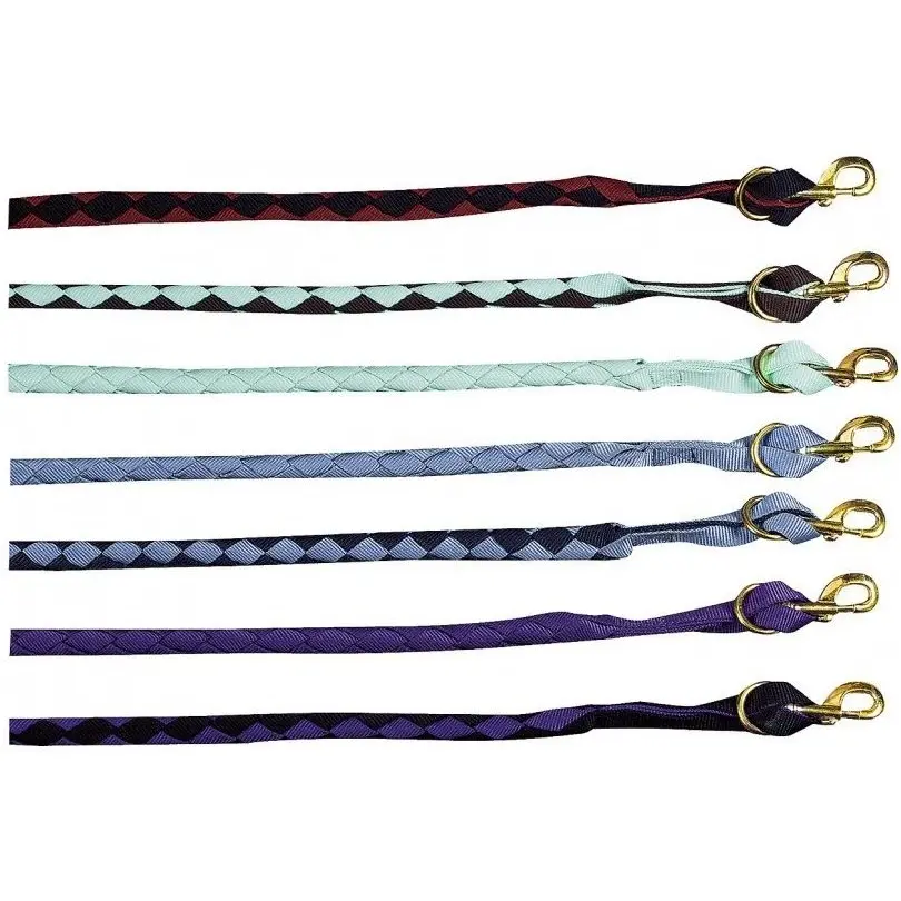 Führstrick mit Karabinerhaken violett/schwarz Führstrick mit Karabinerhaken violett/schwarz