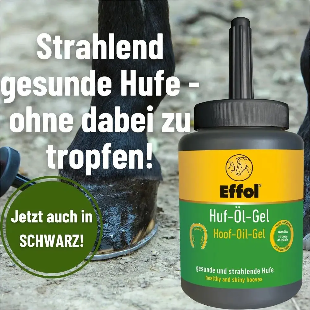 Huf-Öl Gel mit Pinsel schwarz 475ml
