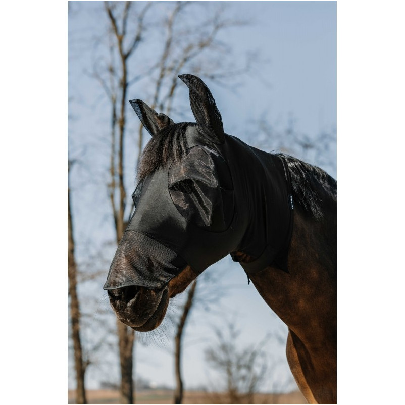 Fliegenmaske mit UV-Schutz HOOD schwarz