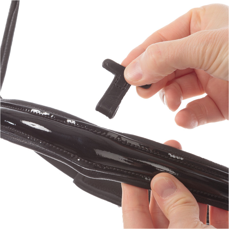 Trensenzaum englisch kombiniert IVANA schwarz lack/schwarz