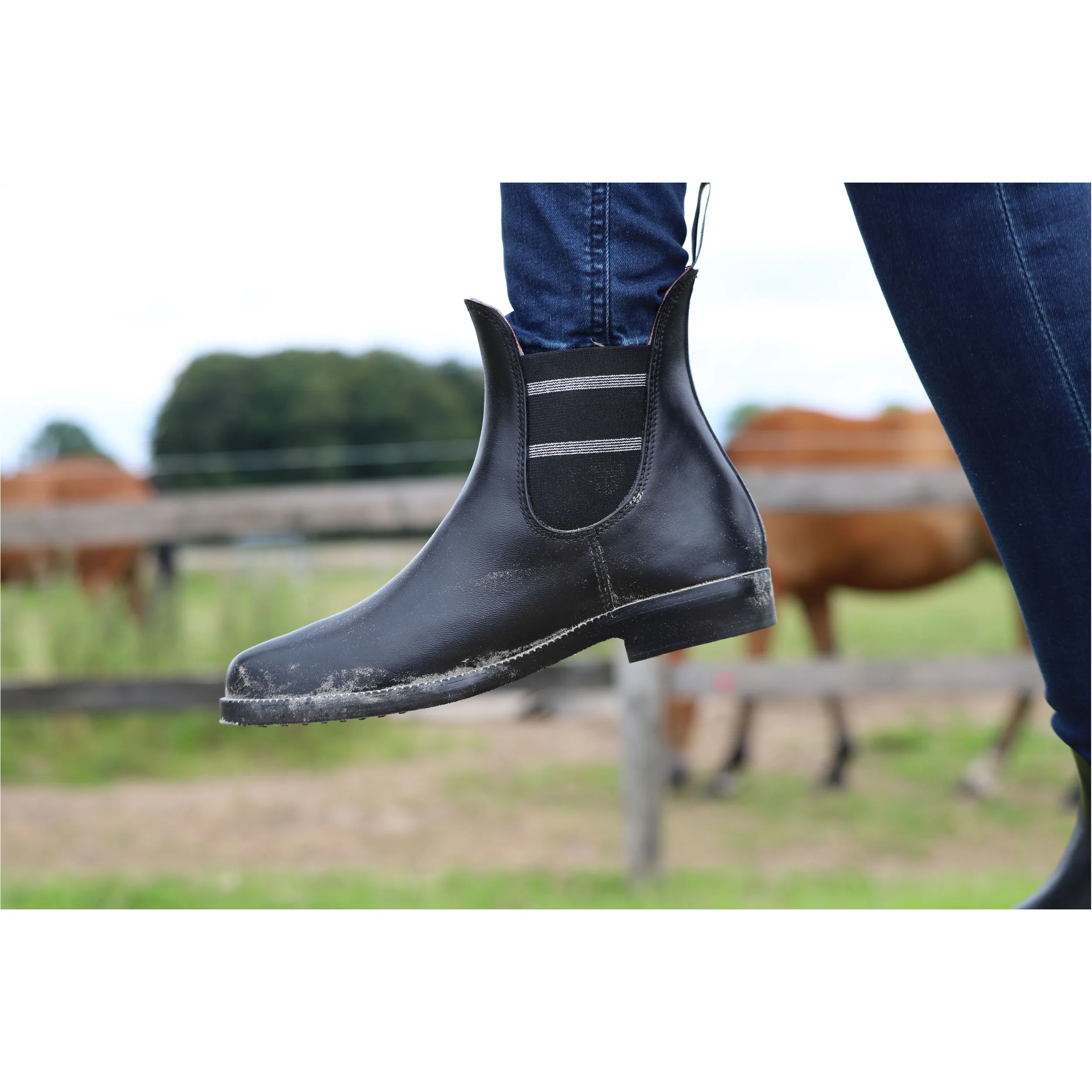 Jodhpur Gummistiefelette STYLE LUREX schwarz
