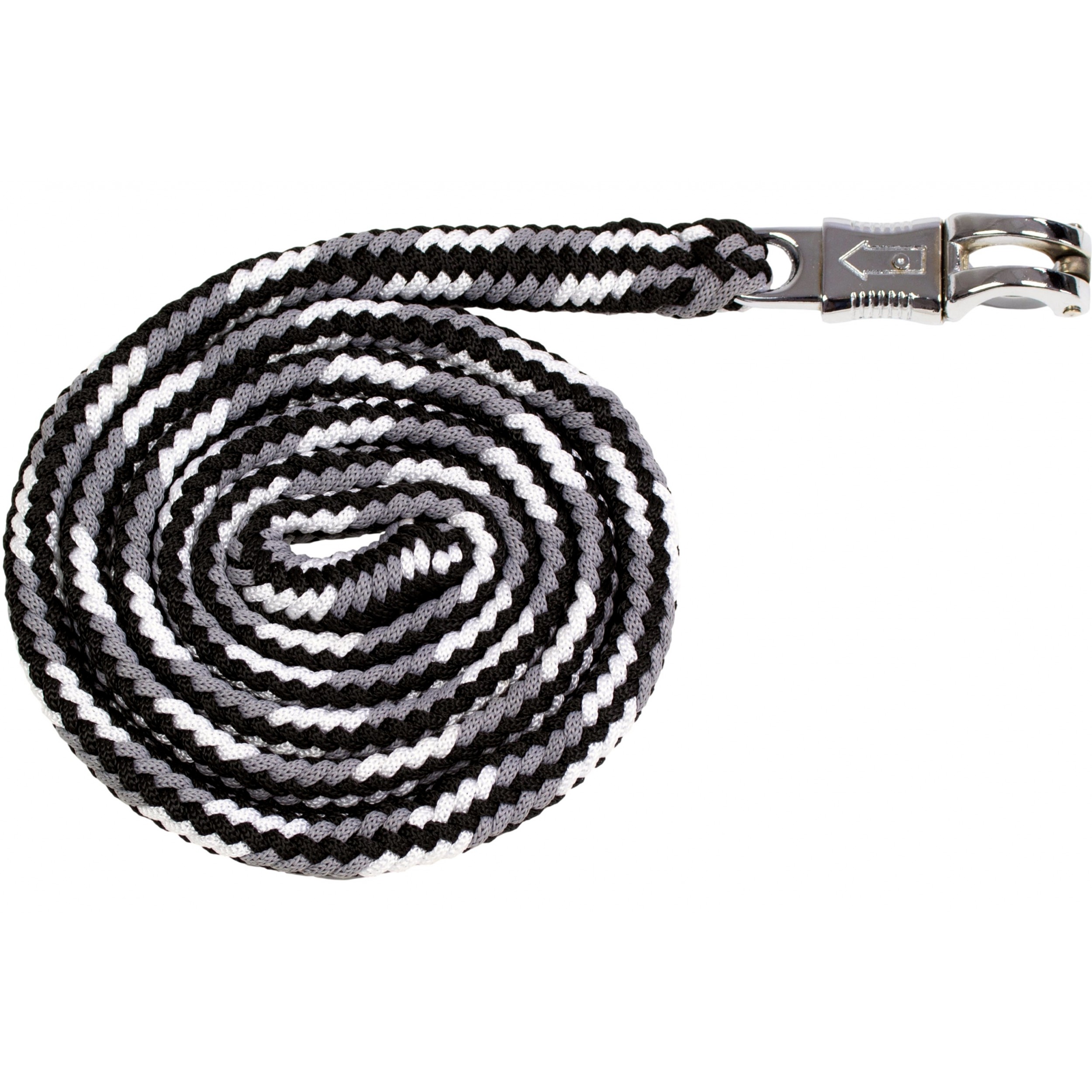 Führstrick mit Panikhaken BASICLINE schwarz/grau/weiß 180cm Führstrick mit Panikhaken BASICLINE schwarz/grau/weiß 180cm