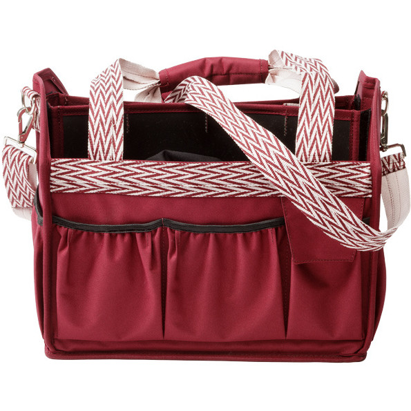 Putztasche faltbar bordeaux/bordeaux-rosa