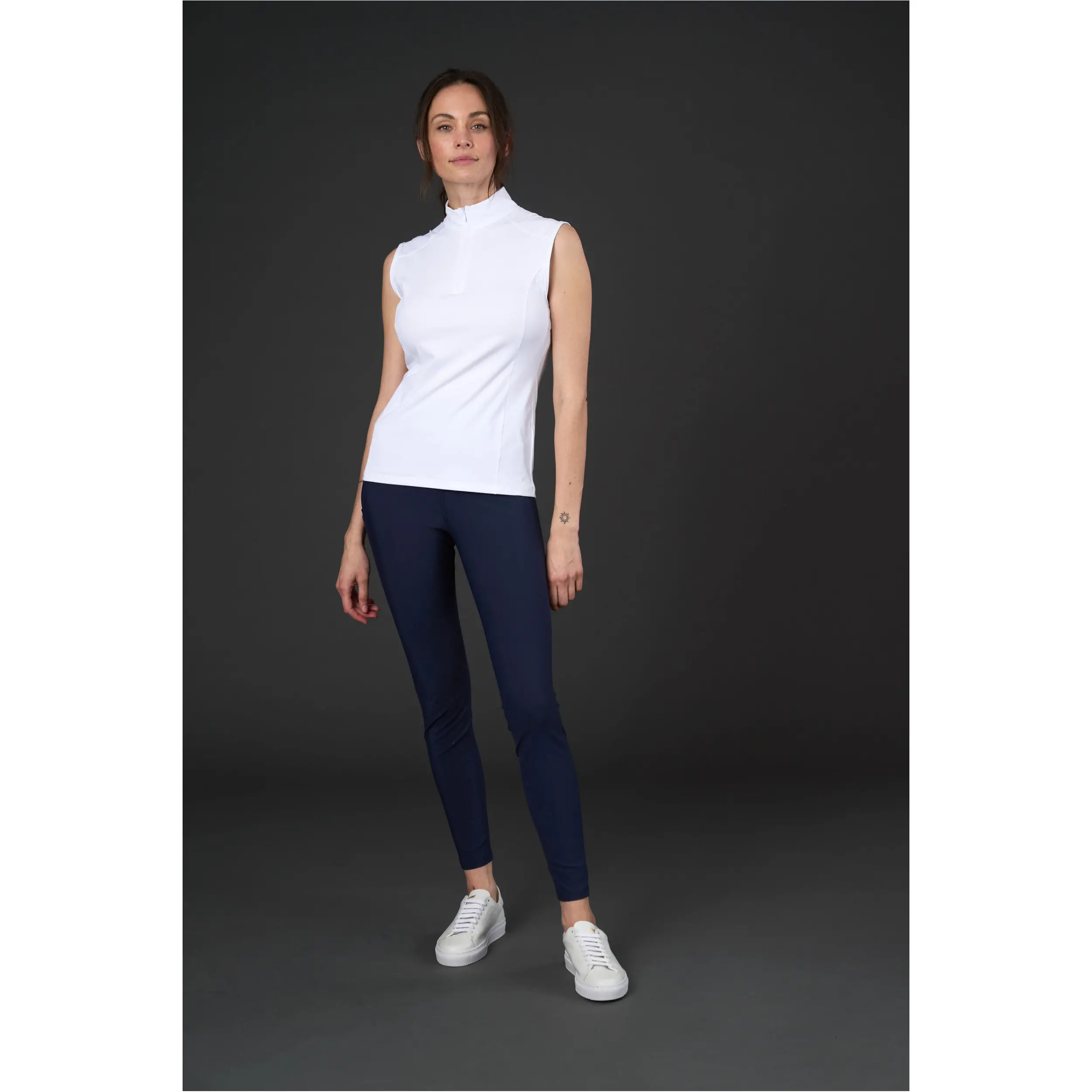Damen Turniershirt Ärmellos TEODORA weiß