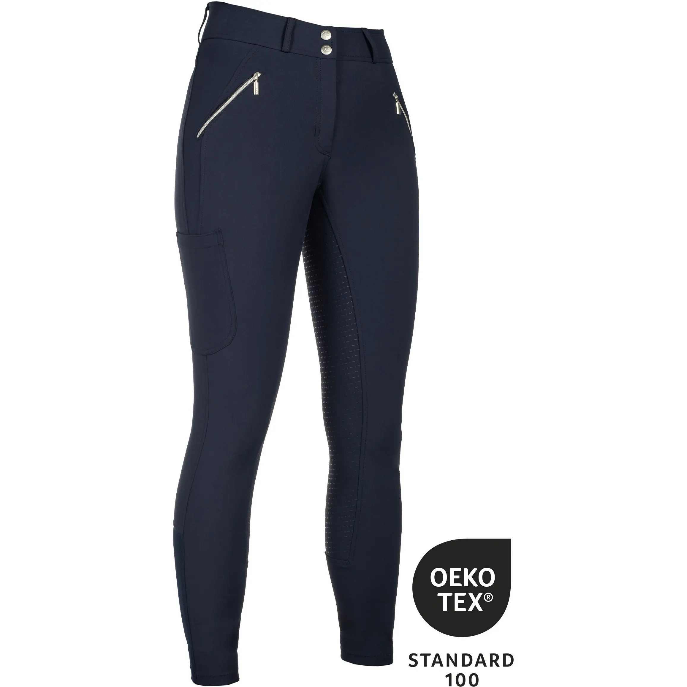 Kinder Reithose Silikon Vollbesatz LIA HIGH WAIST dunkelblau