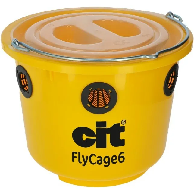 Fliegenfalle FlyCage6 mit Deckel + 6 Einsätze + 750g Lockstoff 