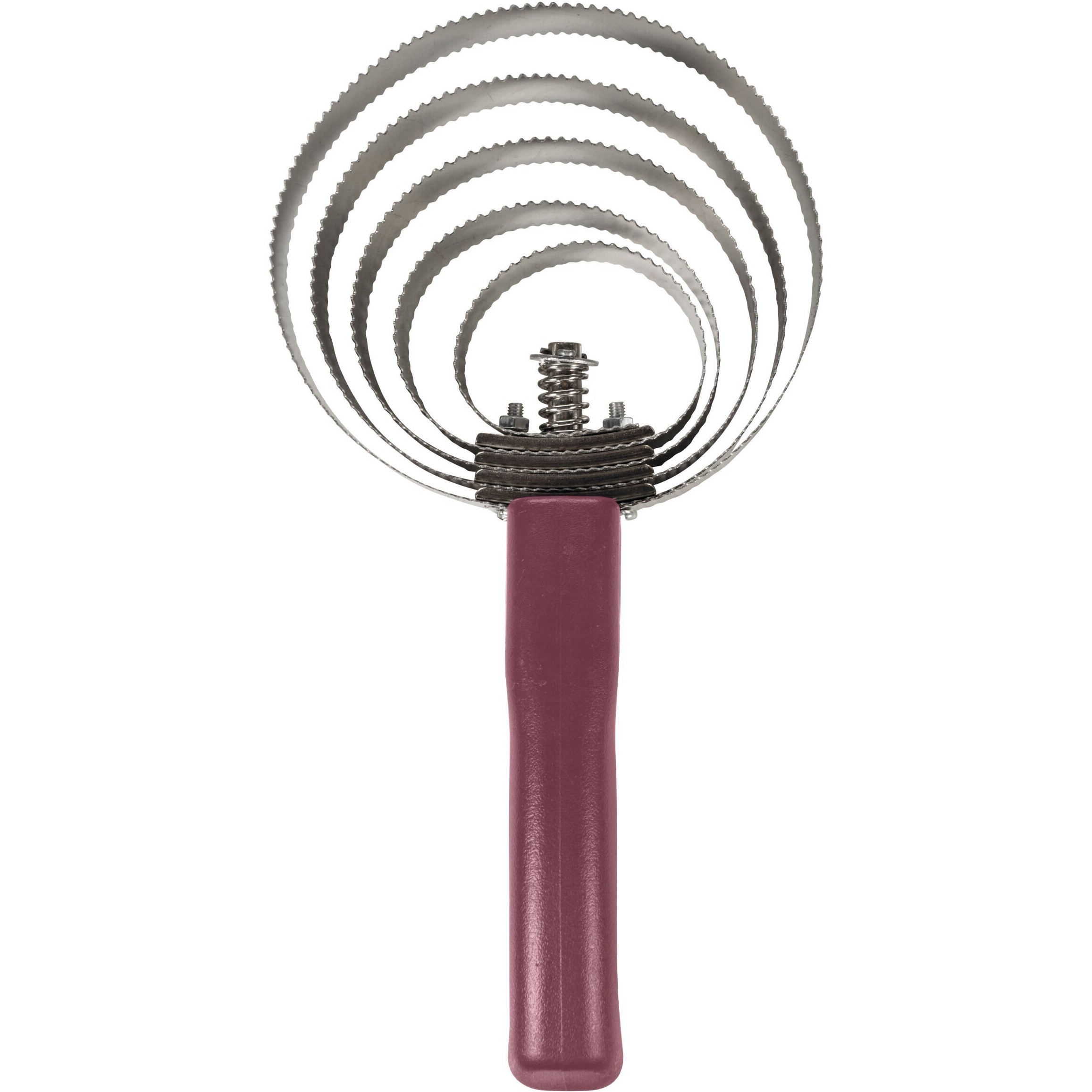 Federstriegel 5 Ringe bordeaux/grau Federstriegel 5 Ringe bordeaux/grau