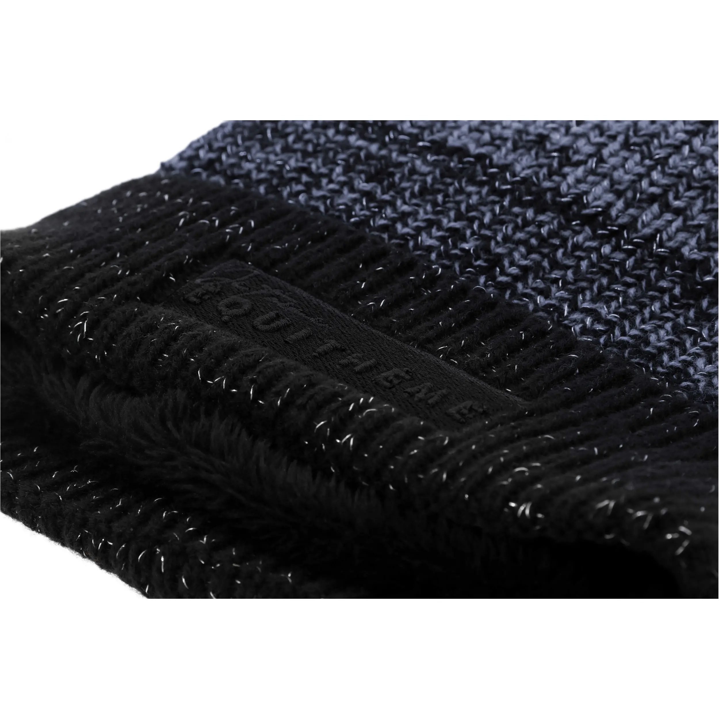 Winter Mütze mit Fleecefutter Je t'aime MAE blau/grau