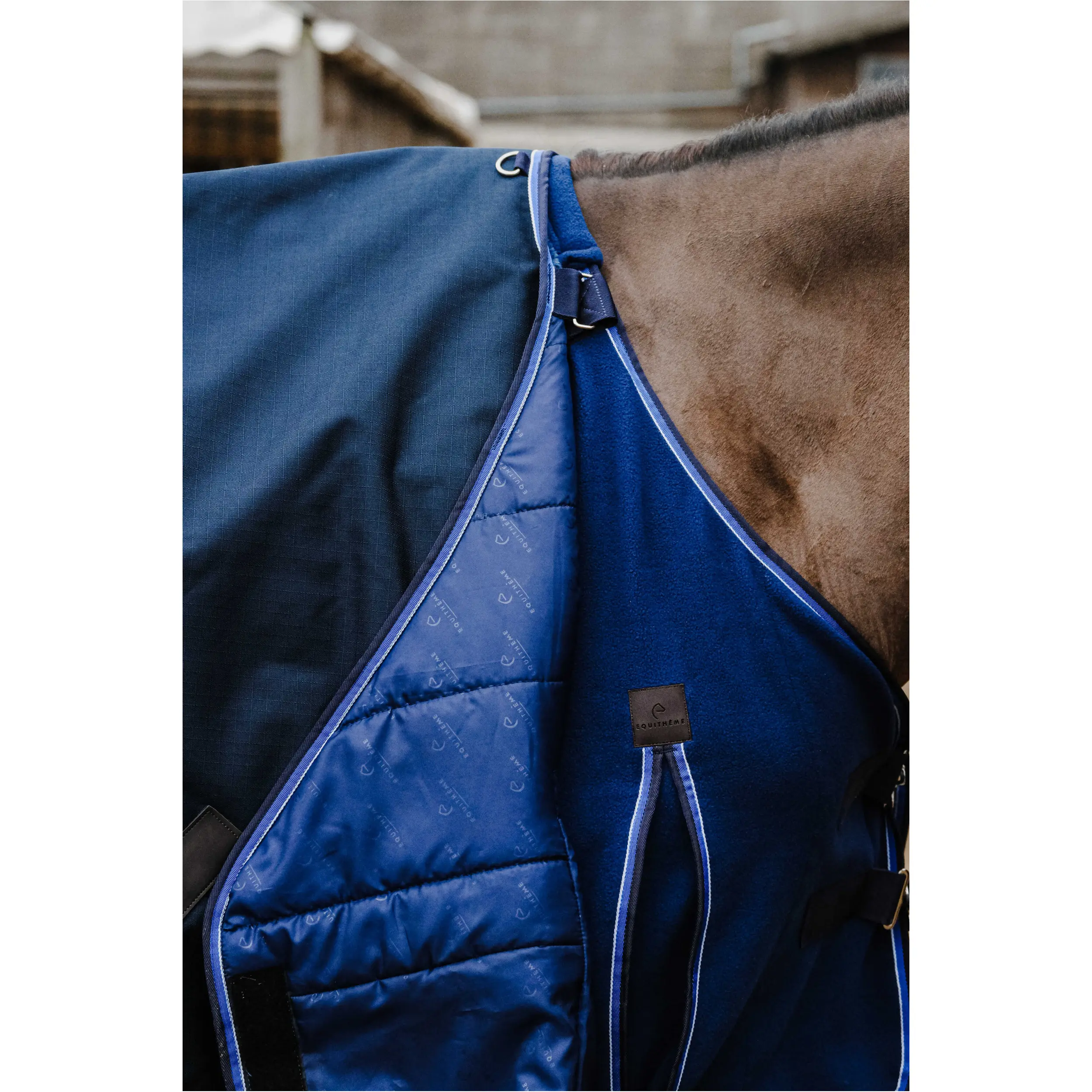 Fleecedecke & Unterdecke 2in1 CLASSIC marineblau