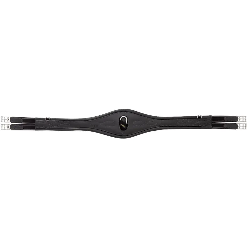 Ledersattelgurt geölt mit Elast COMFORT schwarz