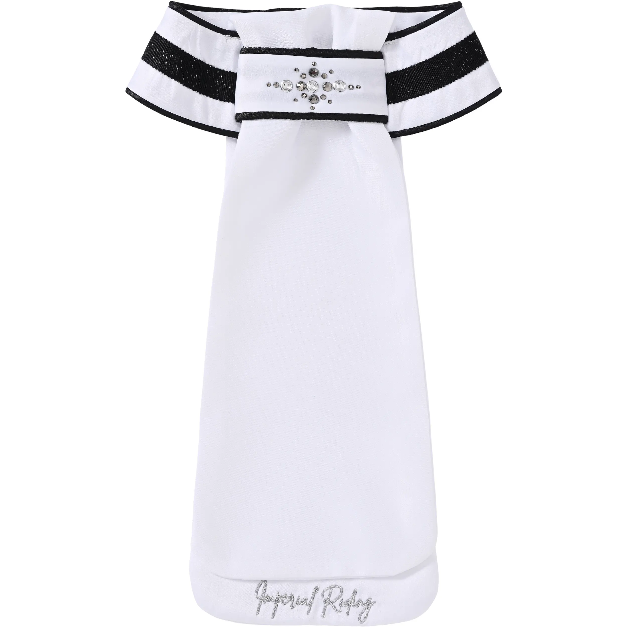 Damen Plastron mit kontrastierendem Glitzer IRHBasic weiß