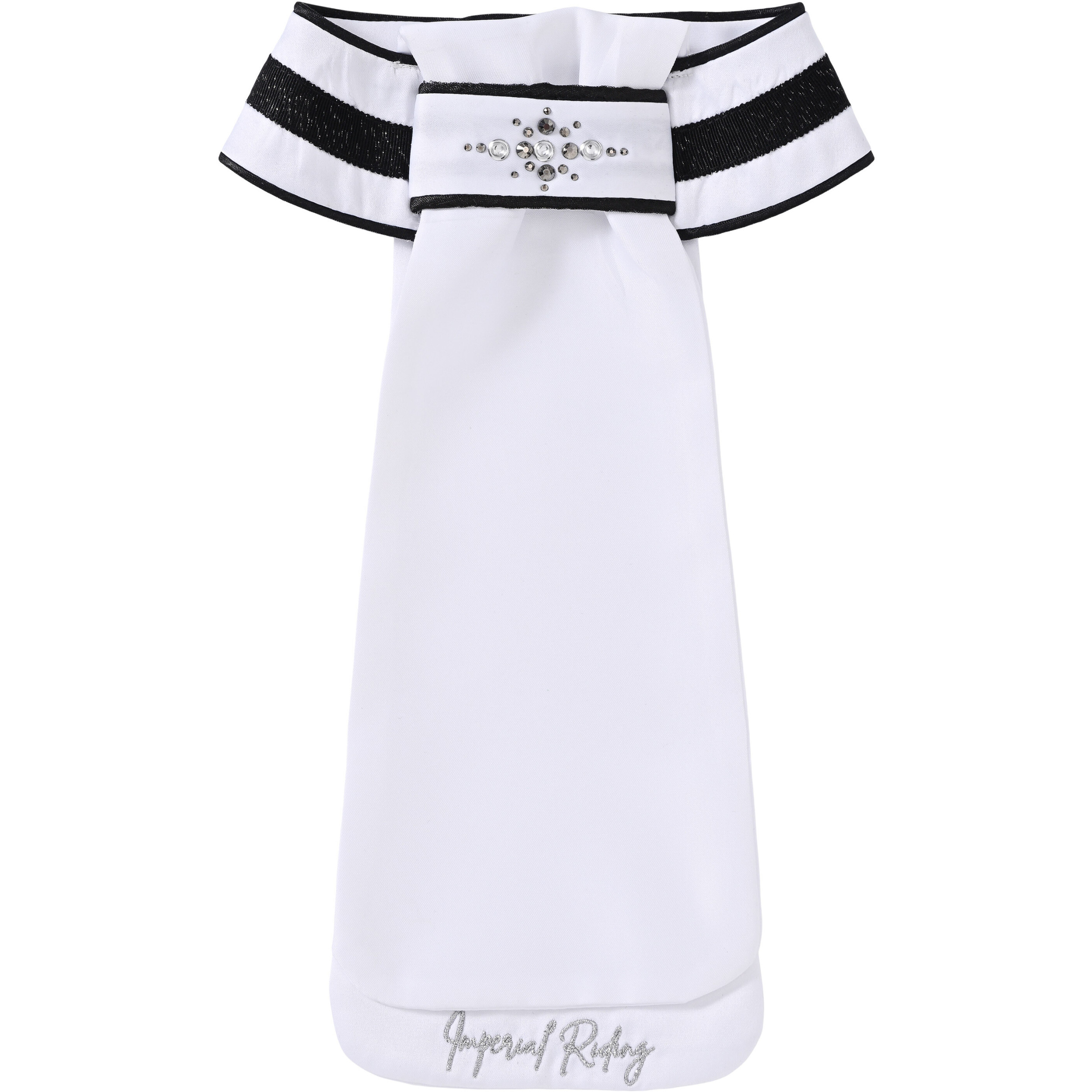 Damen Plastron mit kontrastierendem Glitzer IRHBasic weiß