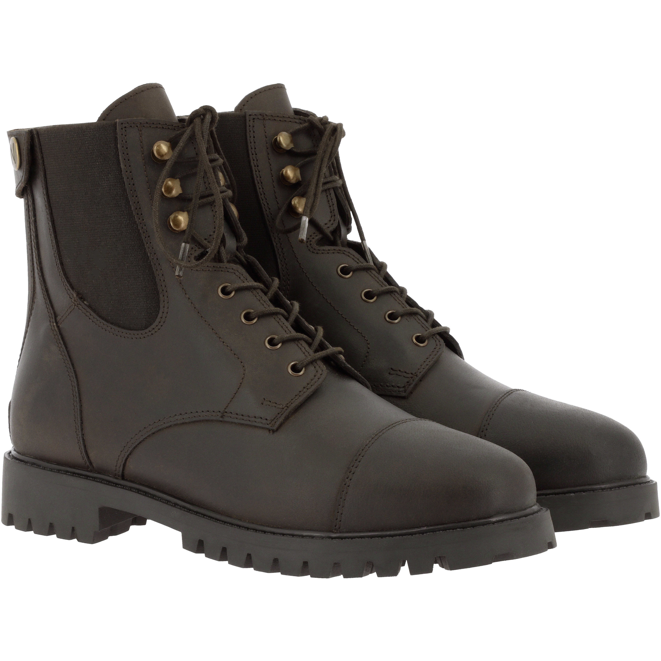 Reitstiefeletten mit Schnürsenkel & Zip VAUVERT Echtleder braun Reitstiefeletten mit Schnürsenkel & Zip VAUVERT Echtleder braun