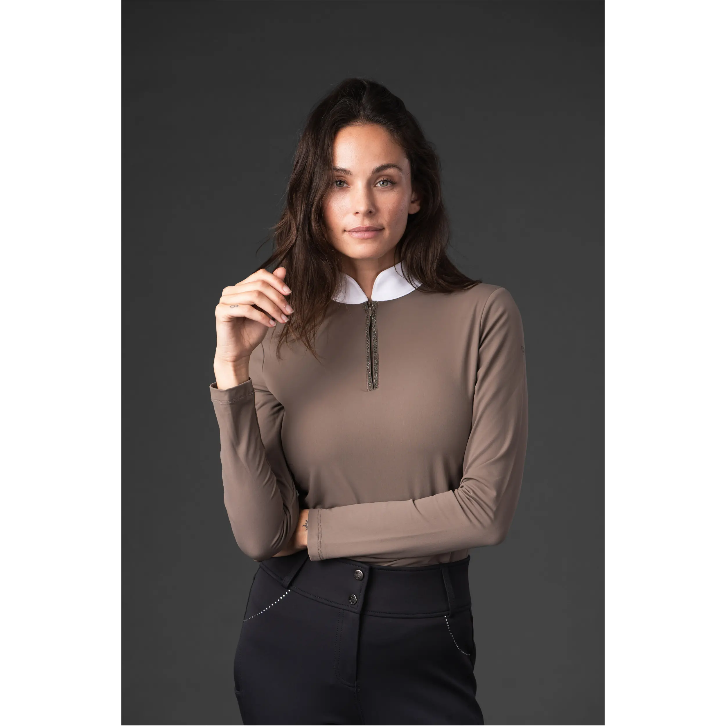 Damen Turniershirt Langarm VINICA half-zip falcon