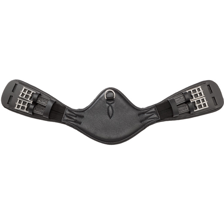 Lederkurzgurt mit Elast CASPER Softleder schwarz