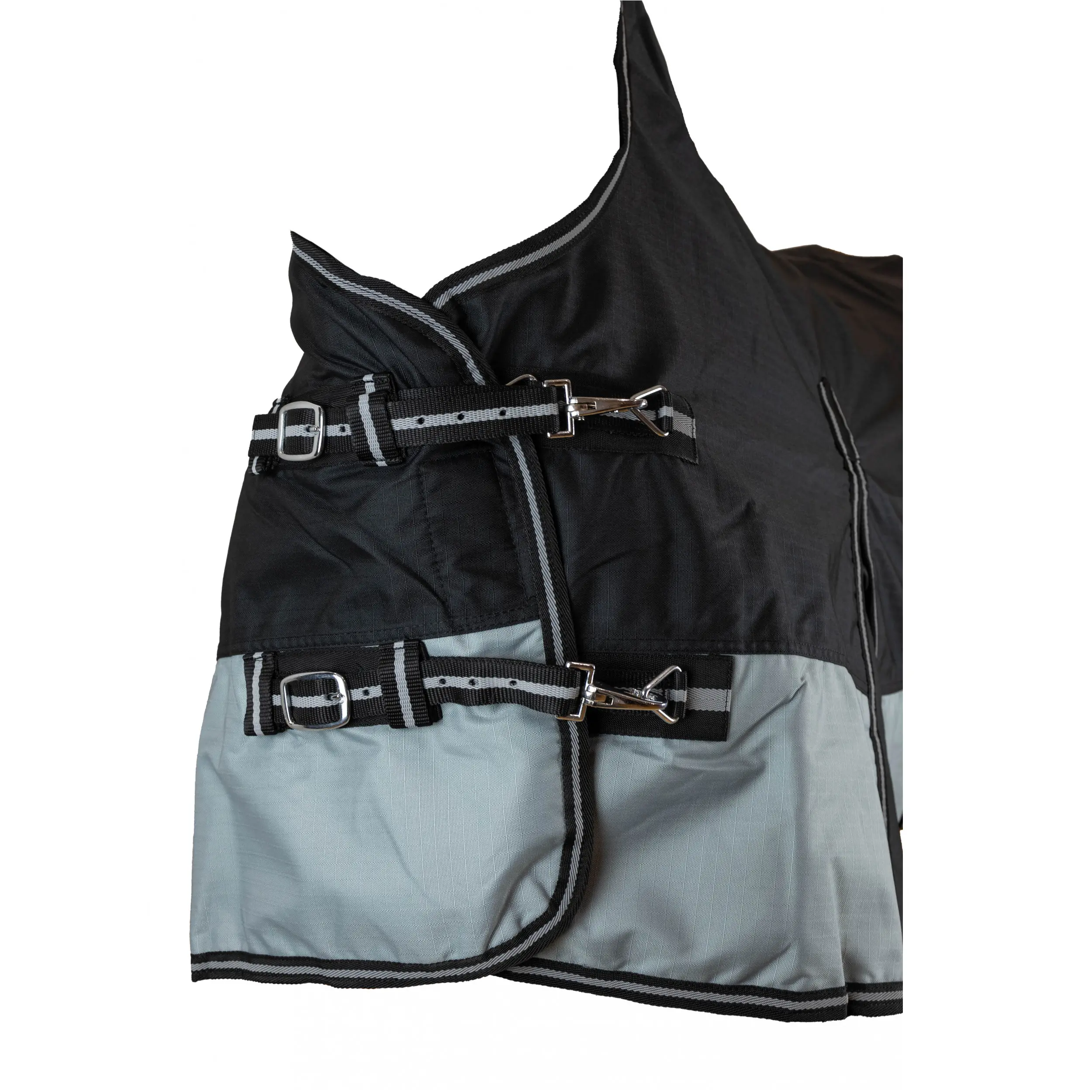 Weidedecke High Neck Polarfleece 600D BASICLINE schwarz/grau