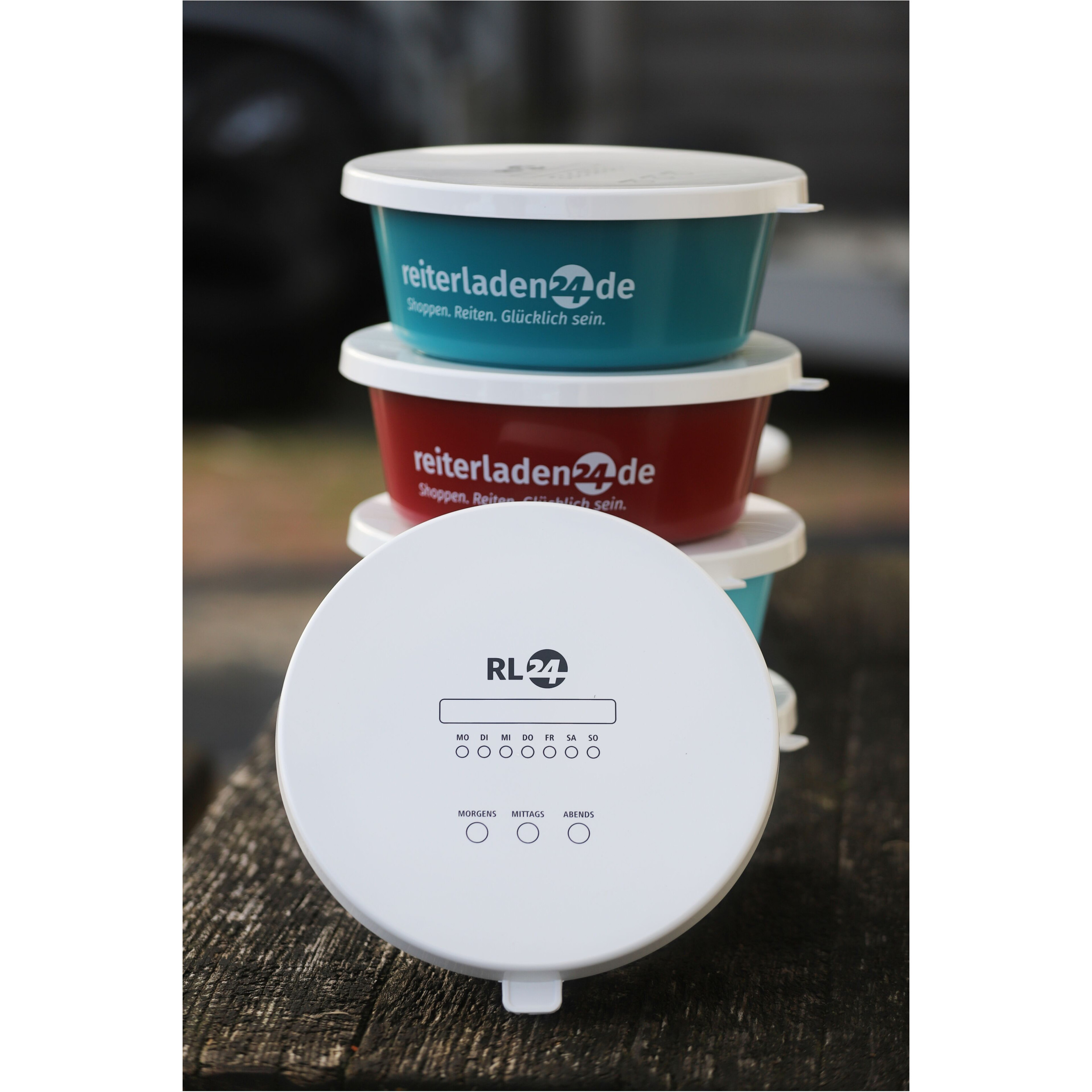 Müslischale mit Deckel rubinrot Müslischale mit Deckel rubinrot