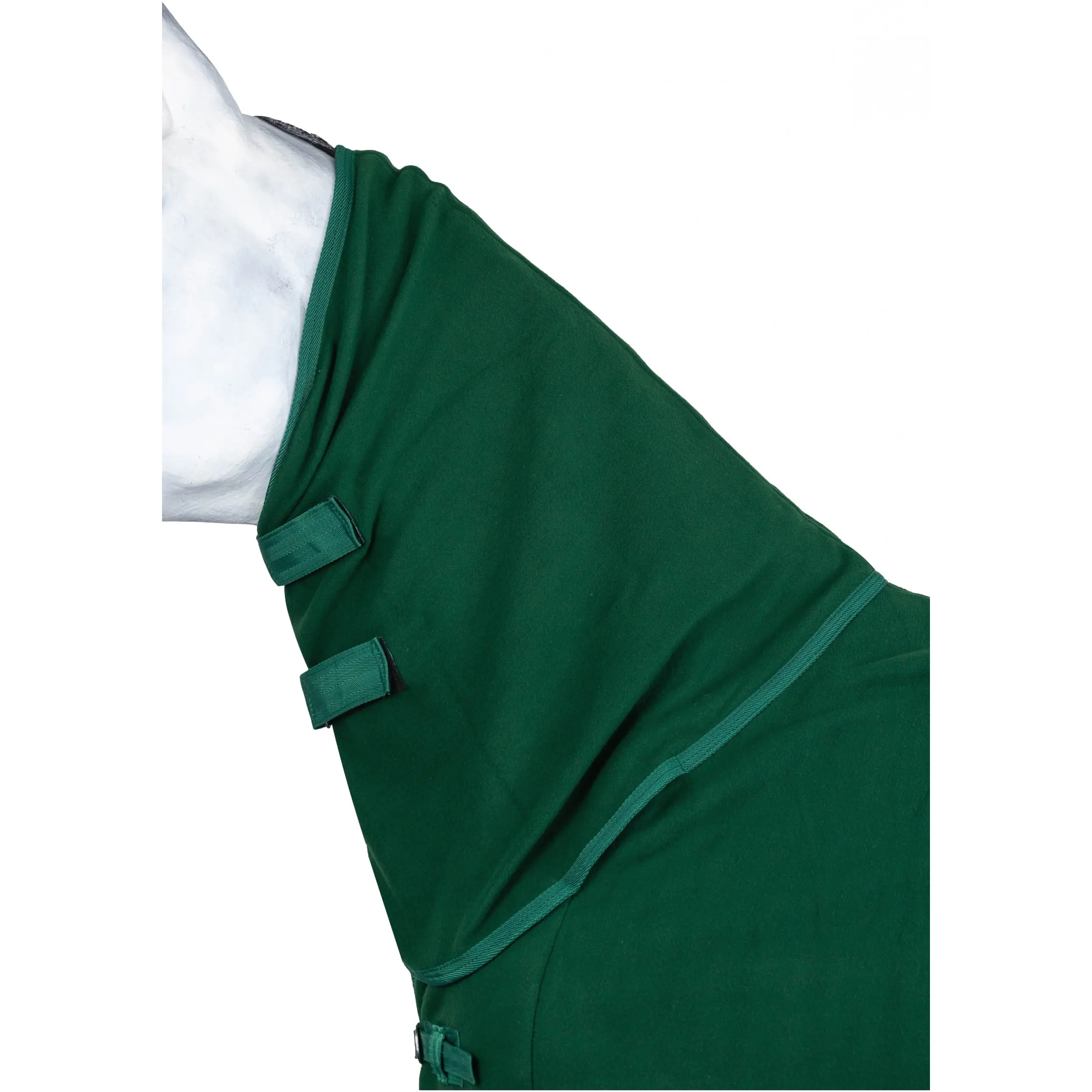 Abschwitzdecke mit Halsteil und Kreuzgurt (abnehmbar) BASICLINE dunkelgrün