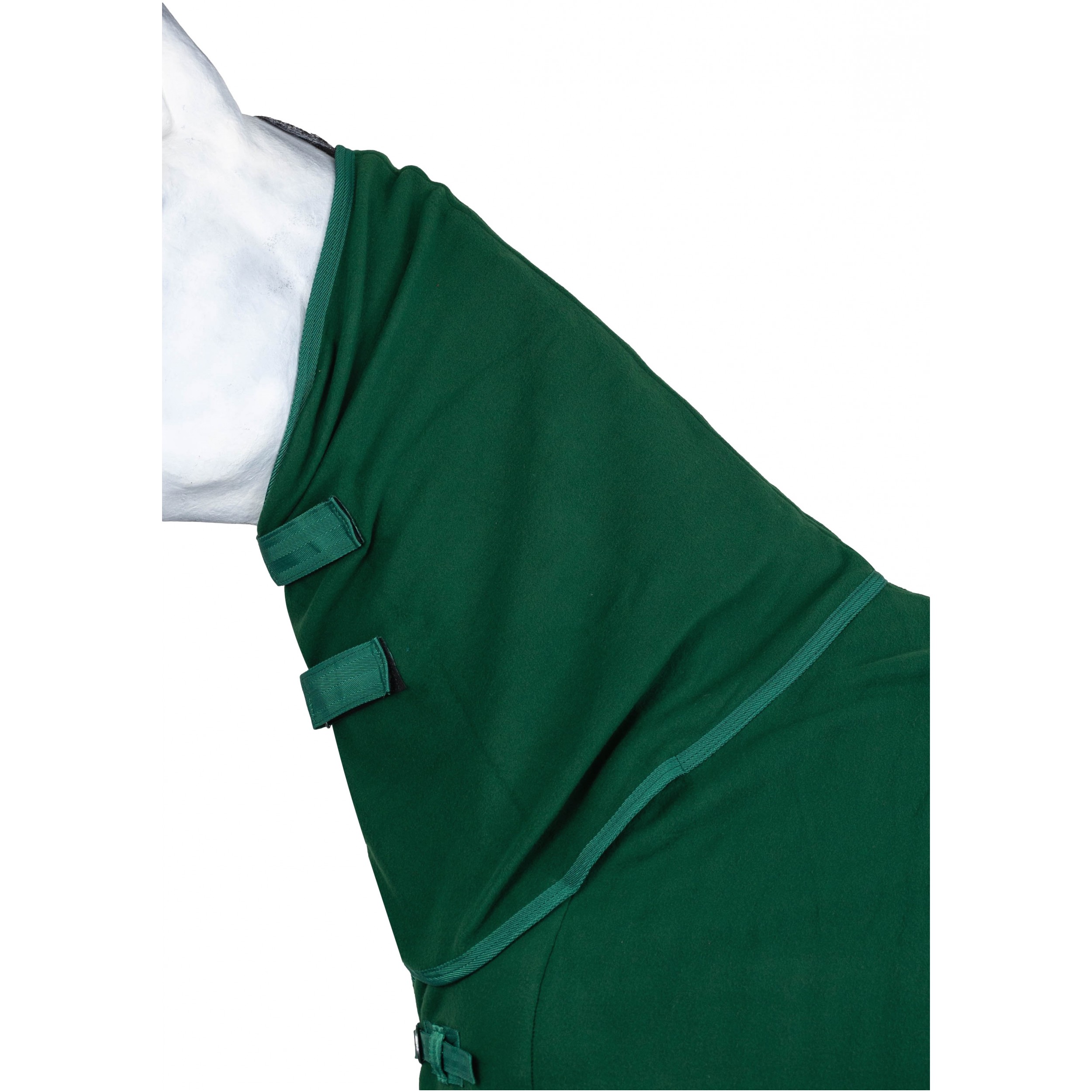 Abschwitzdecke mit Halsteil und Kreuzgurt (abnehmbar) BASICLINE dunkelgrün