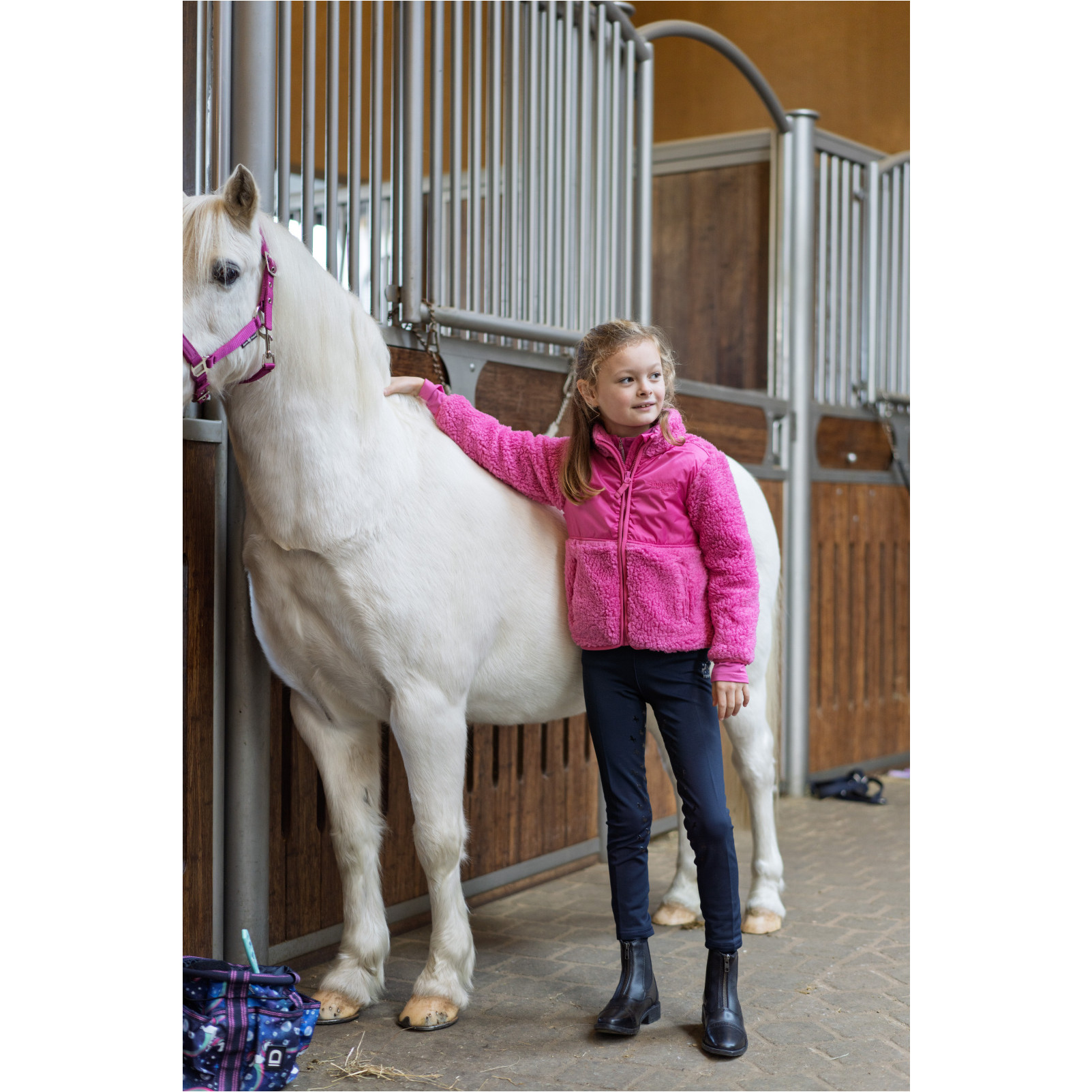 Kinder Teddyreitjacke VEGA phlox pink
