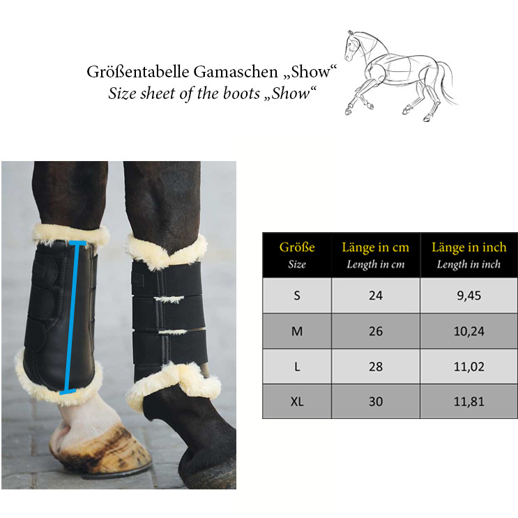 Gamaschen (2er Set) SHOW Vegan schwarz/beige