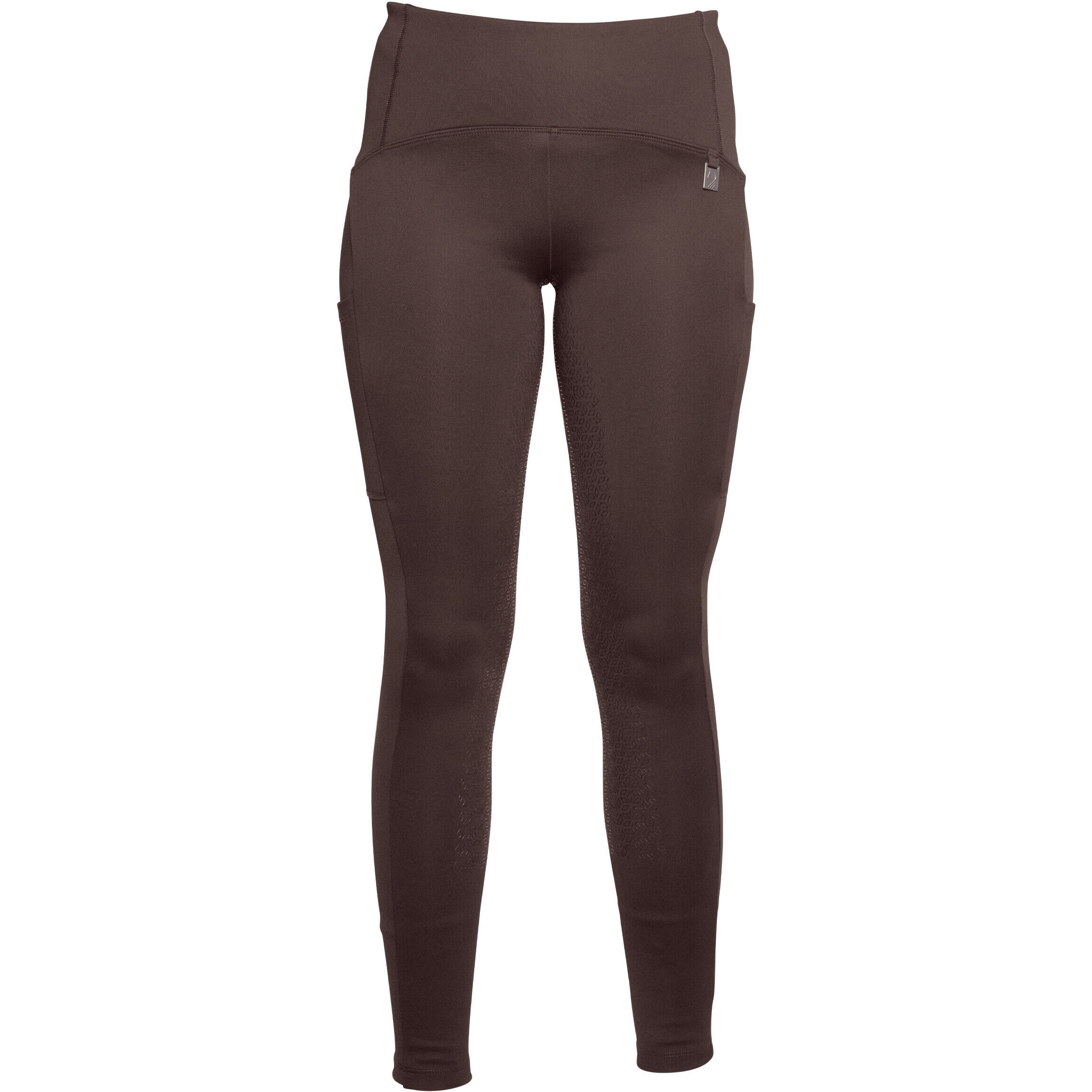 Damen Reitleggings Silikon Vollbesatz AREZZO dunkelbraun