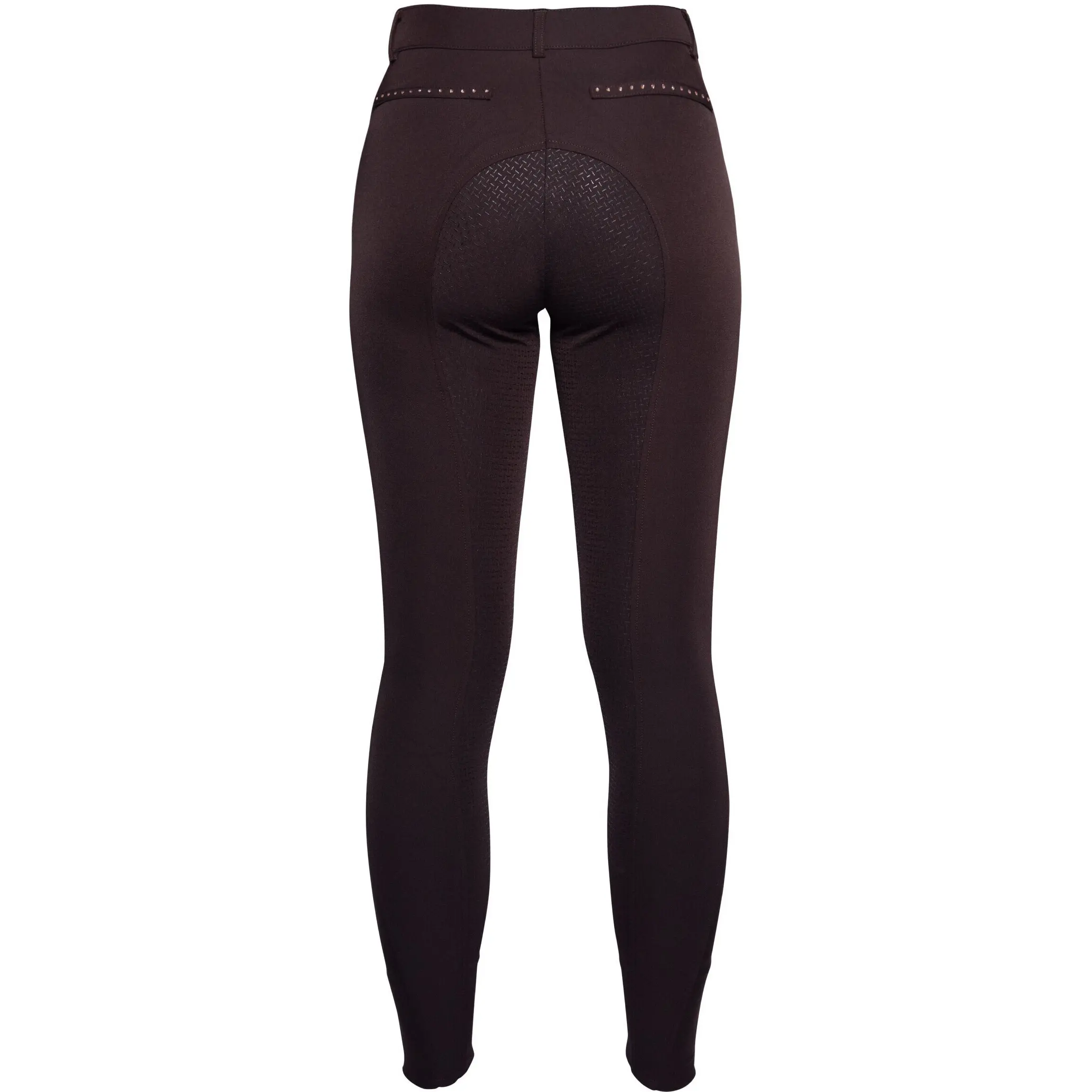 Damen Reithose Silikon Vollbesatz ROSEGOLD GLAMOUR STYLE braun/rosegold